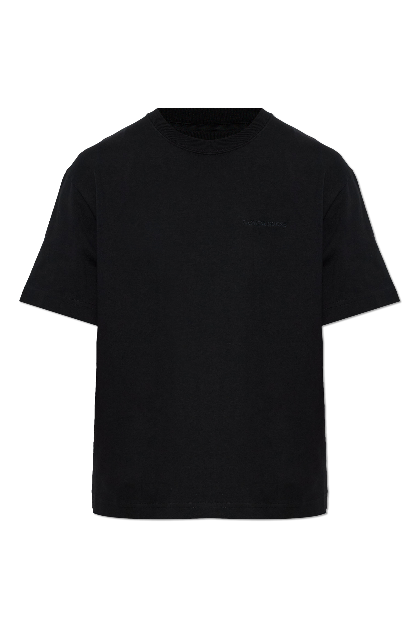 Canada Goose T-shirt ‘Roam’ Z Wyszytym Logo, Kobiety, Czarny