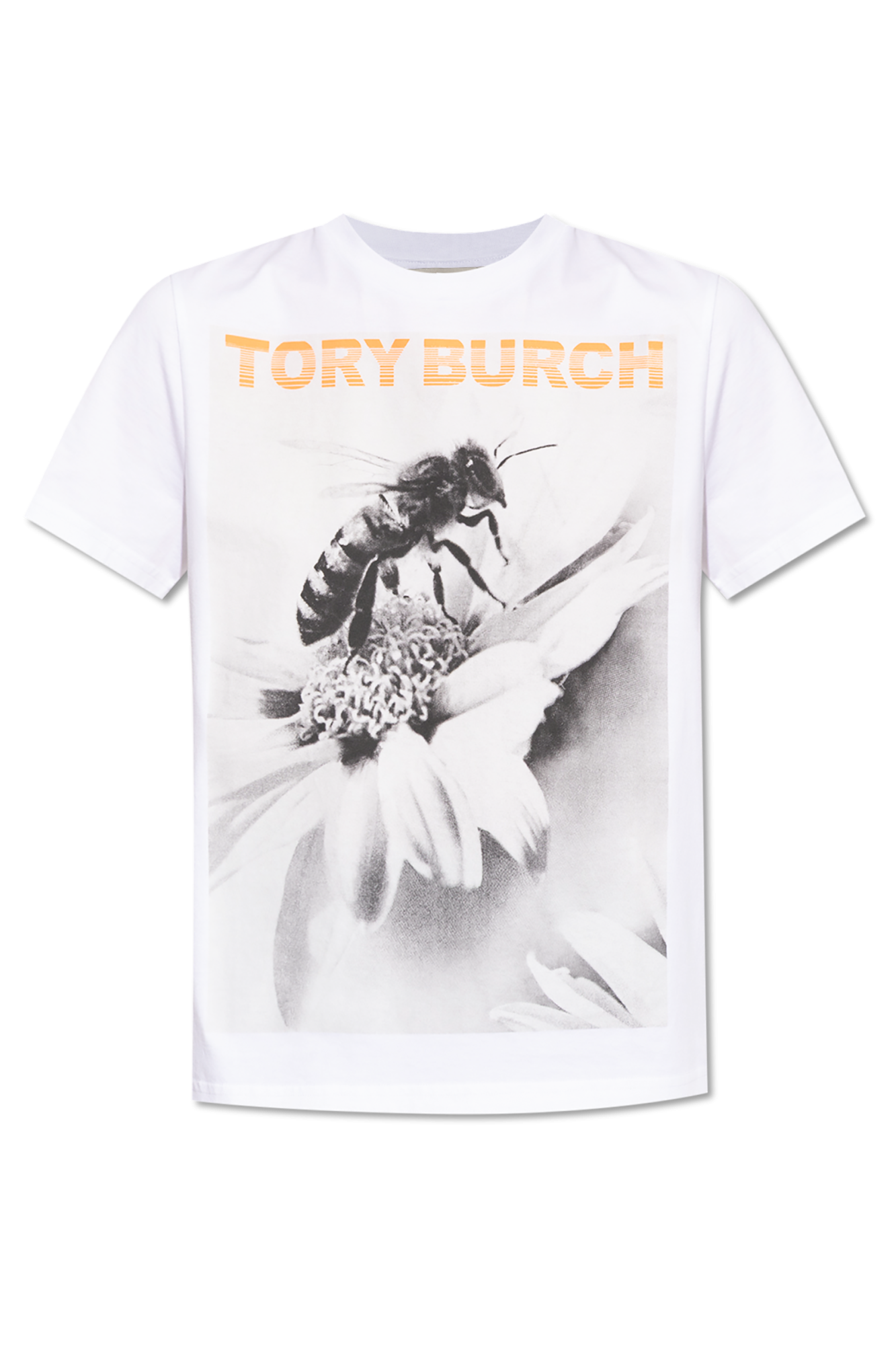 Tory Burch T-shirt Z Kolorowym Nadrukiem, Kobiety, Biały