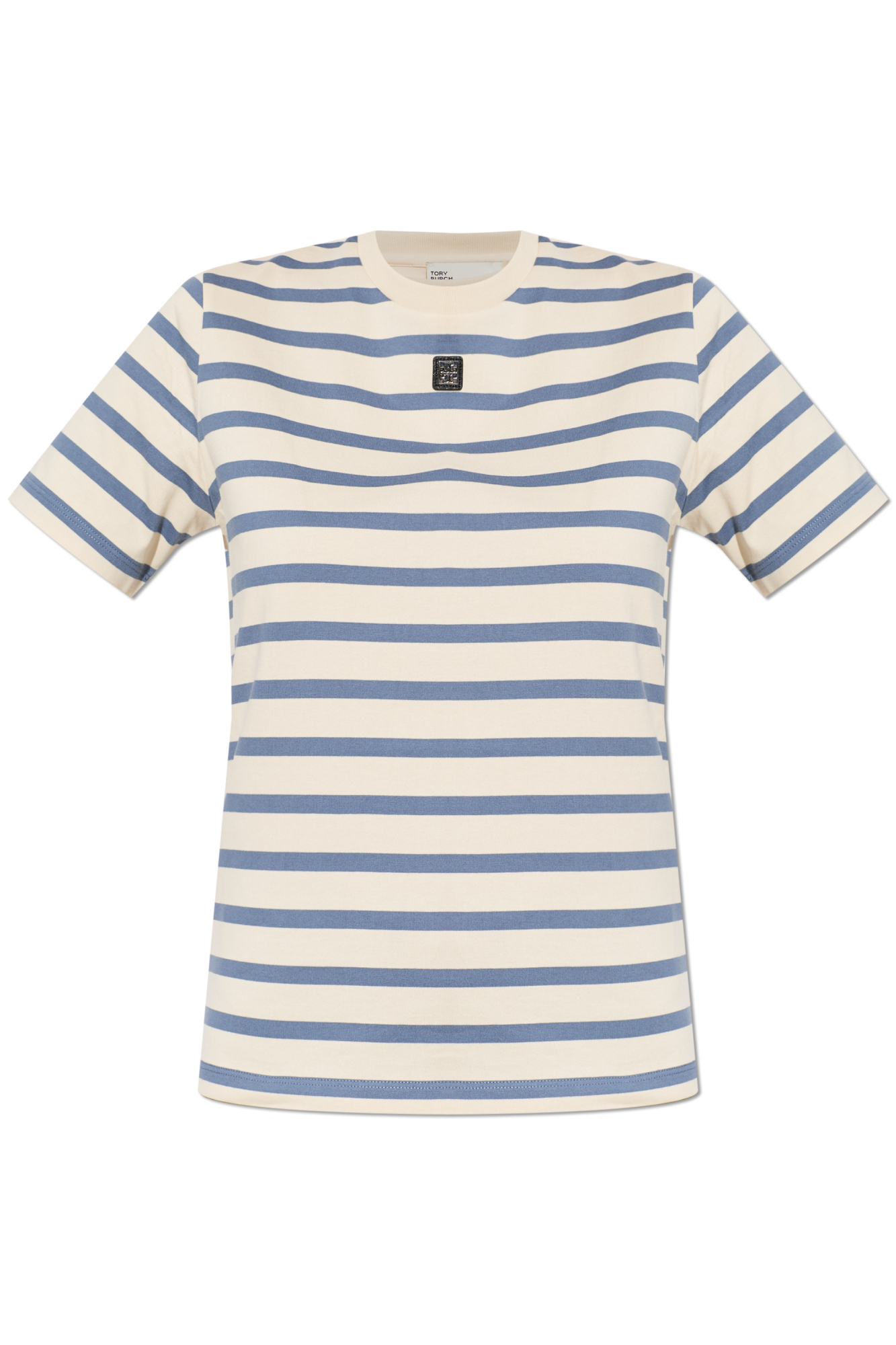 Tory Burch T-shirt Ze Wzorem W Pasy, Kobiety, Granatowy