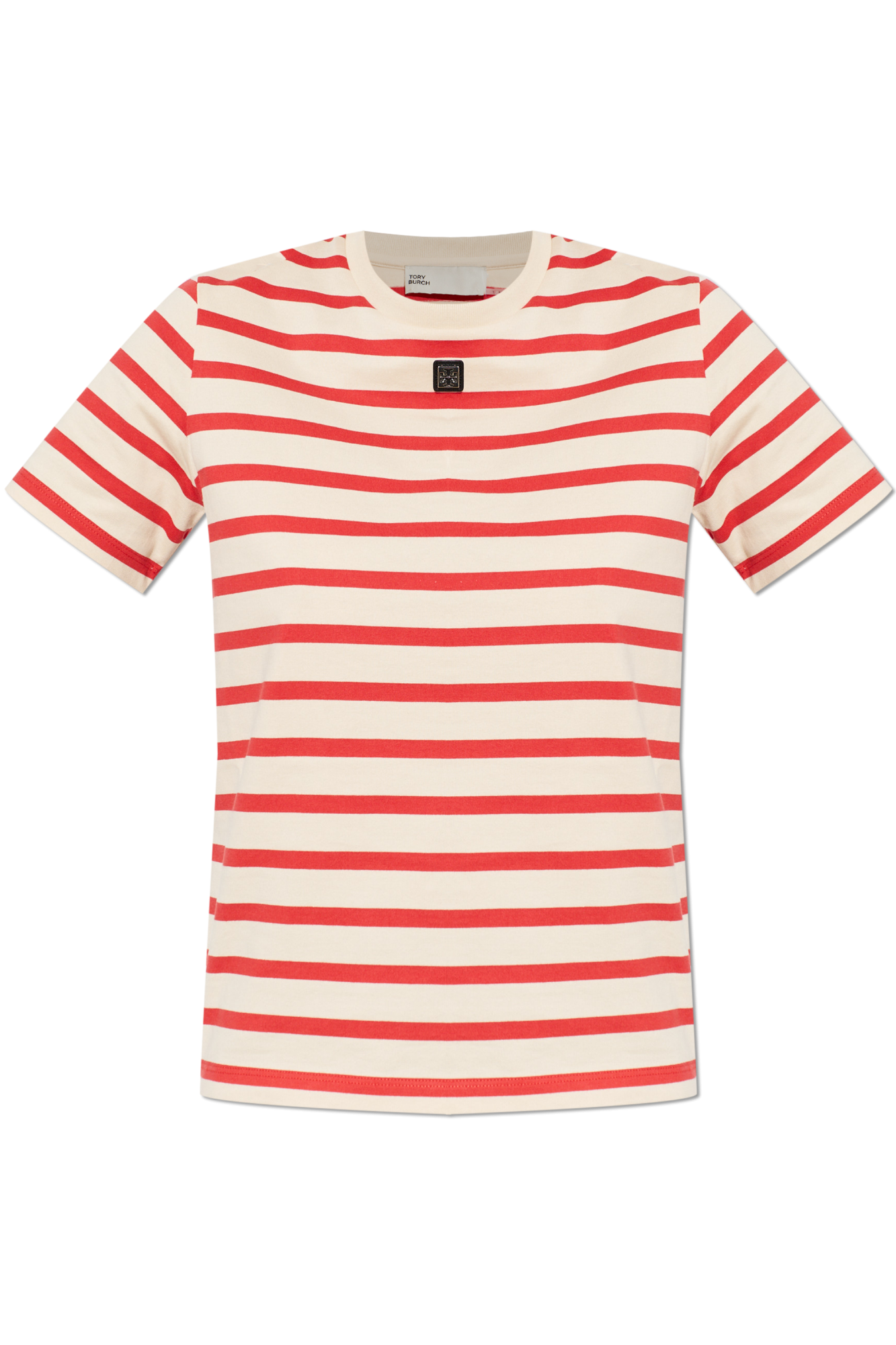 Tory Burch T-shirt Ze Wzorem W Pasy, Kobiety, Czerwony