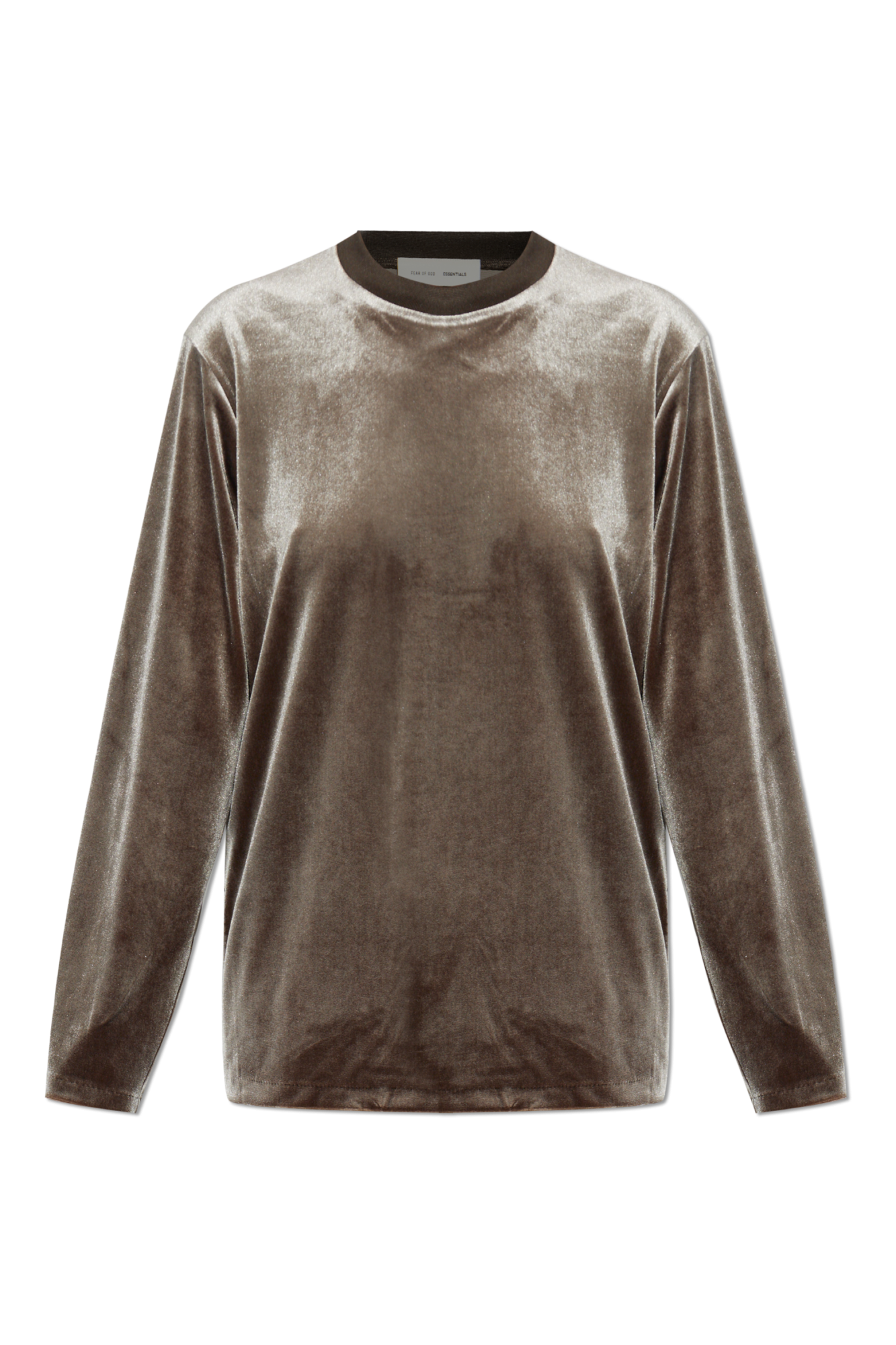 Fear Of God Essentials Welurowy Top, Kobiety, Brązowy