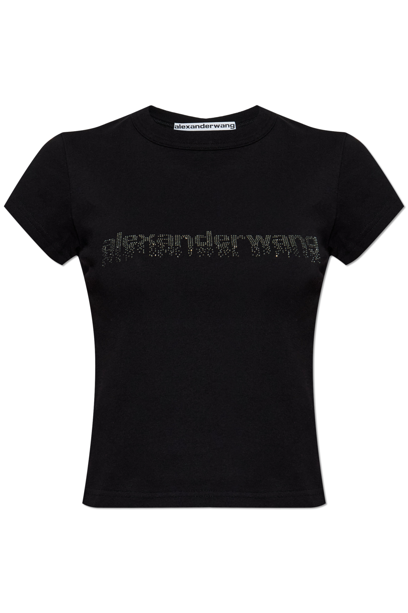 Alexander Wang T-shirt Z Logo, Kobiety, Czarny