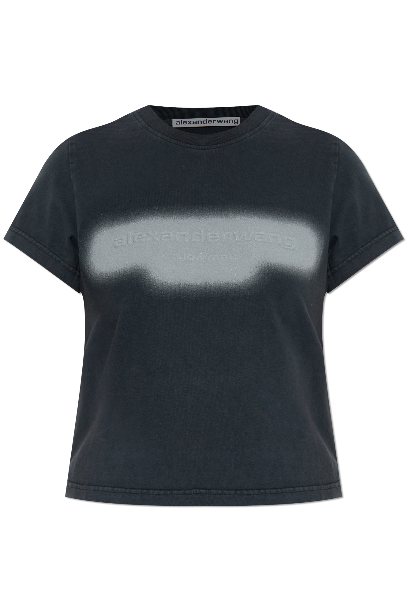 Alexander Wang T-shirt Z Logo, Kobiety, Szary