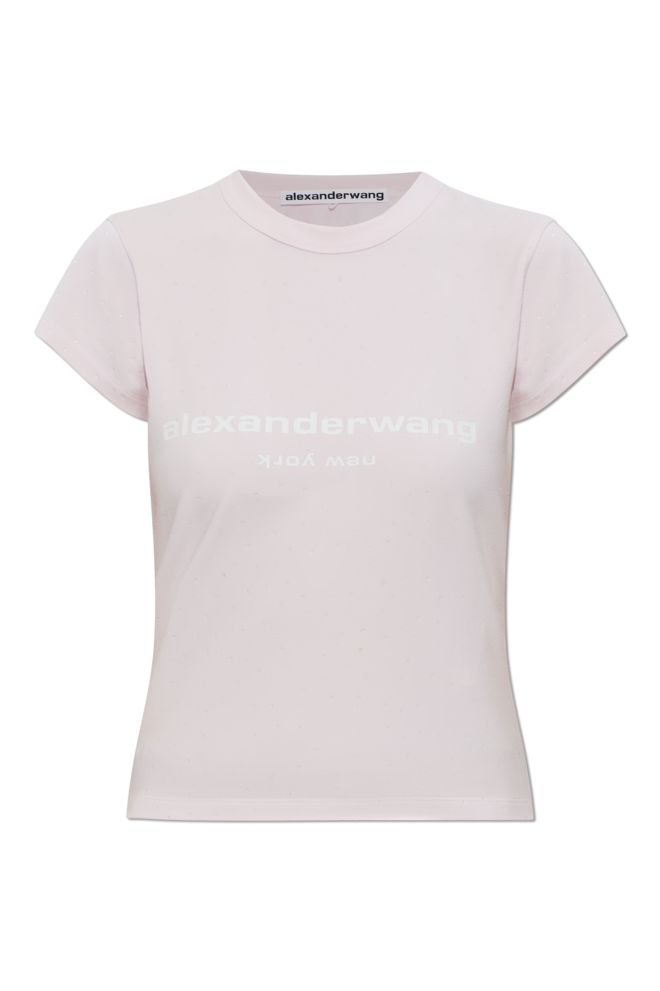 Alexander Wang T-shirt Z Nadrukowanym Logo, Kobiety, Różowy