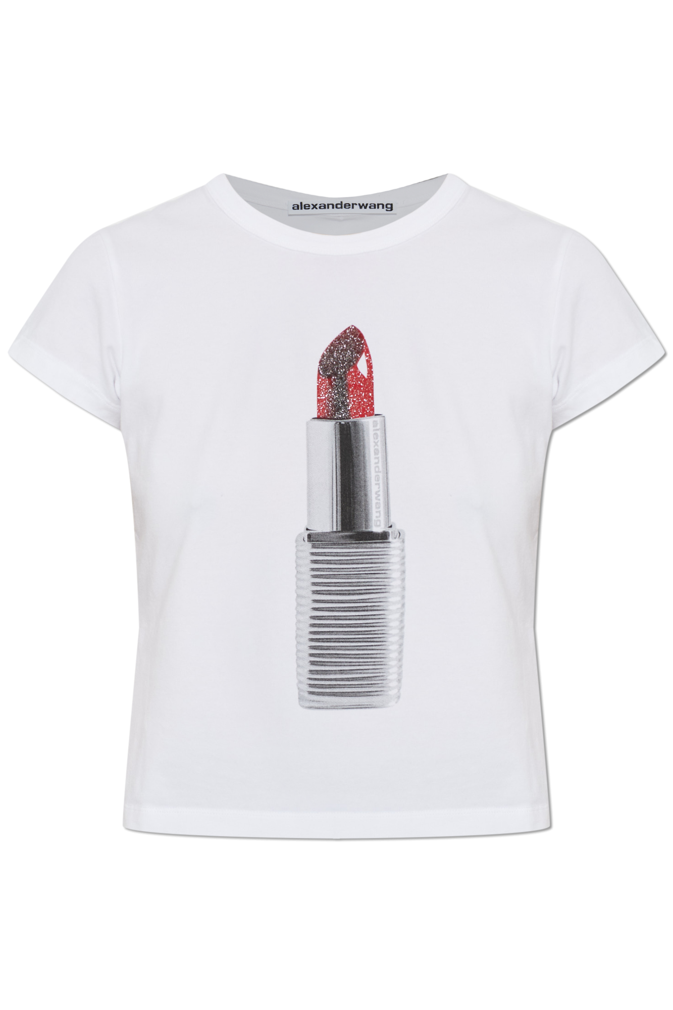 Alexander Wang T-shirt Z Logo, Kobiety, Biały