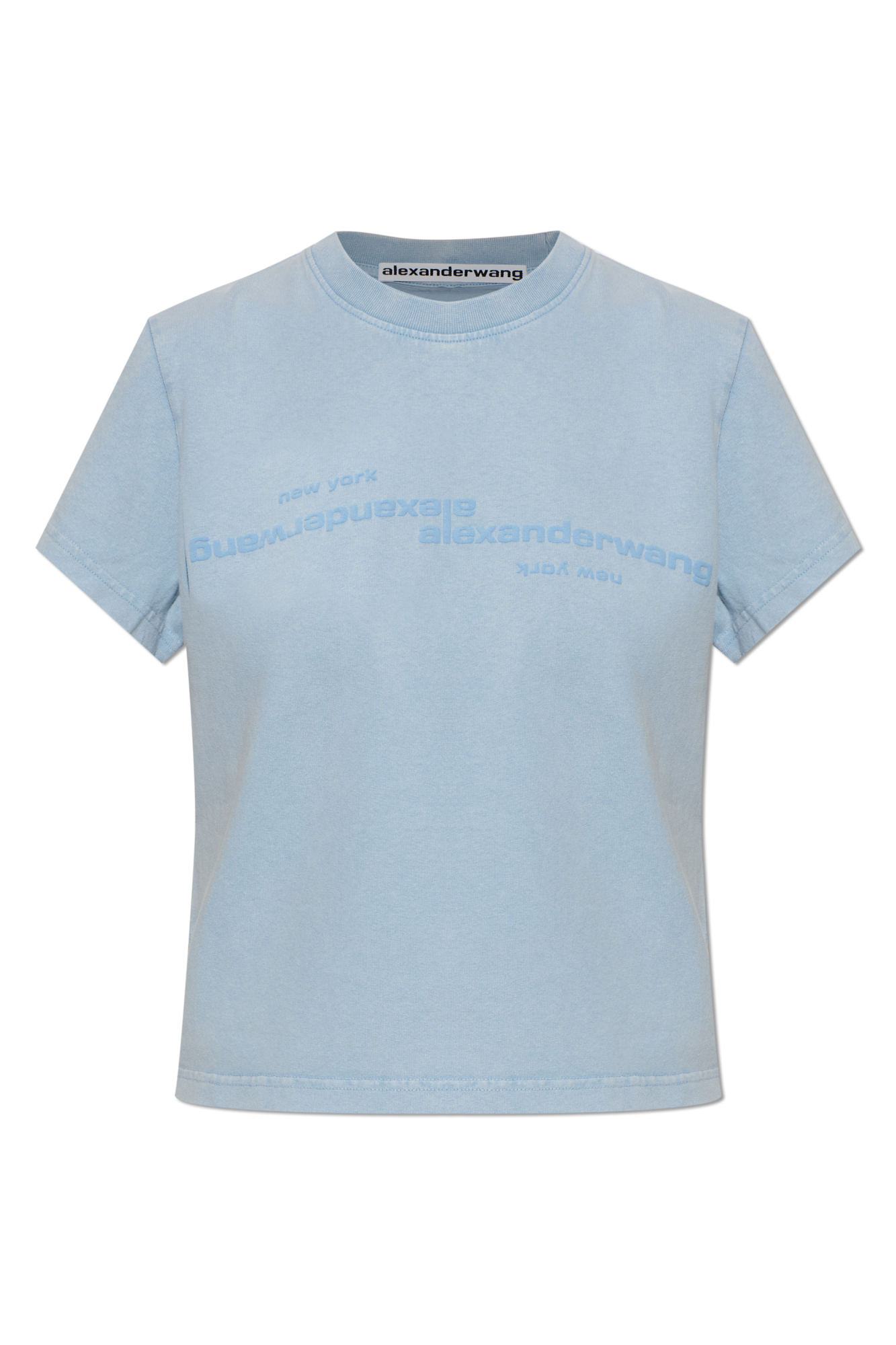 Alexander Wang T-shirt Z Logo, Kobiety, Niebieski