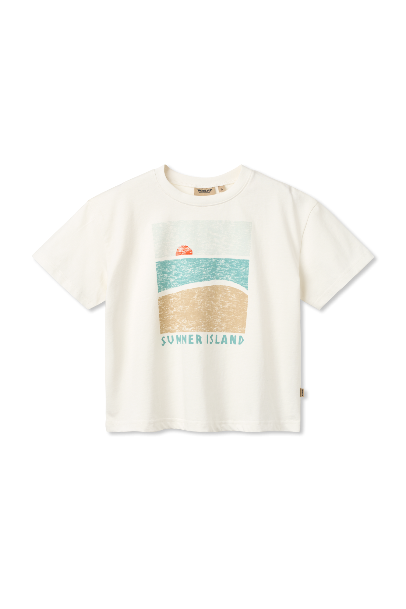 Wheat T-shirt `Leslie`, Unisex, Biały