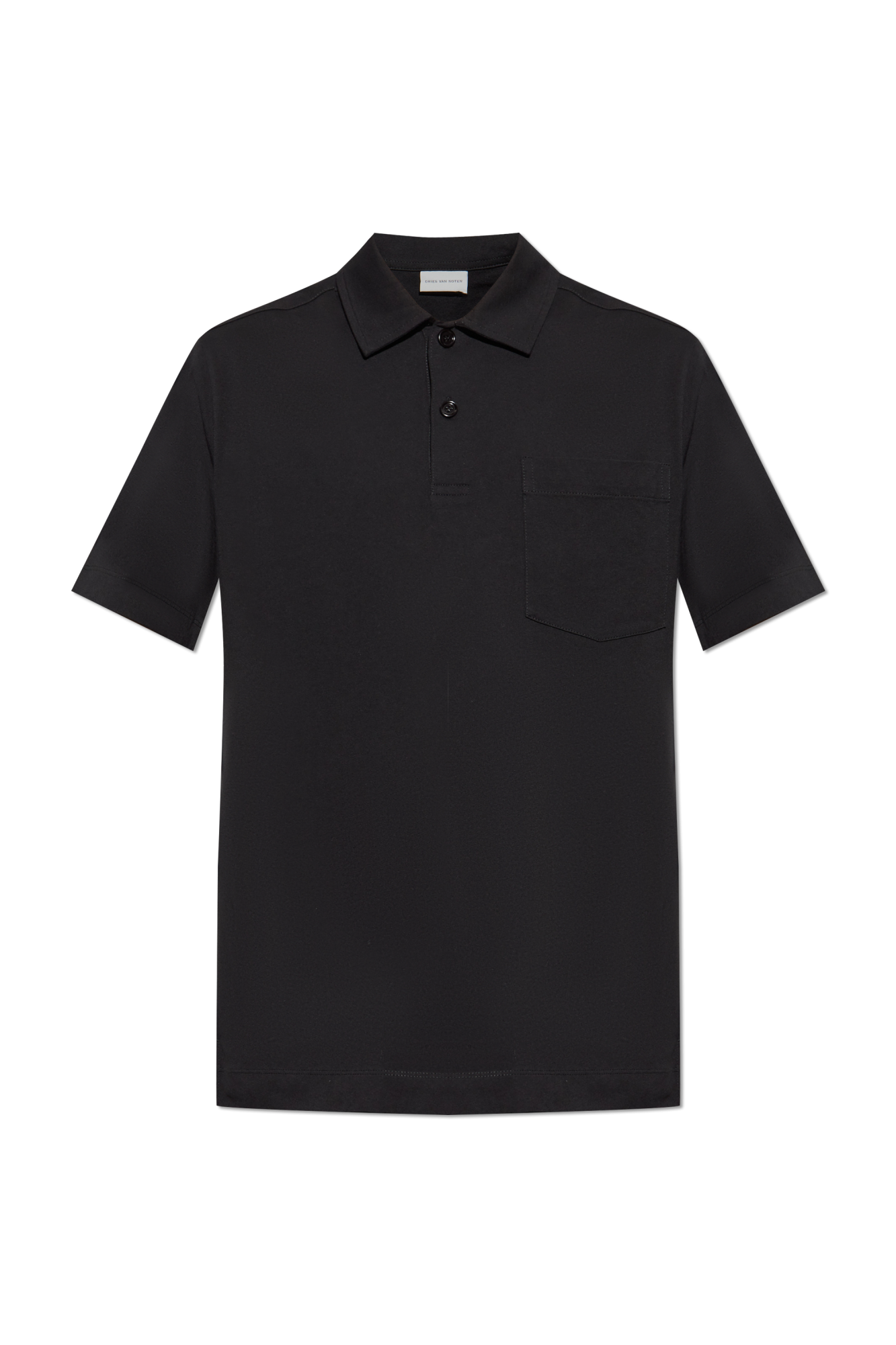 Dries Van Noten Bawełniane Polo, Mężczyźni, Czarny