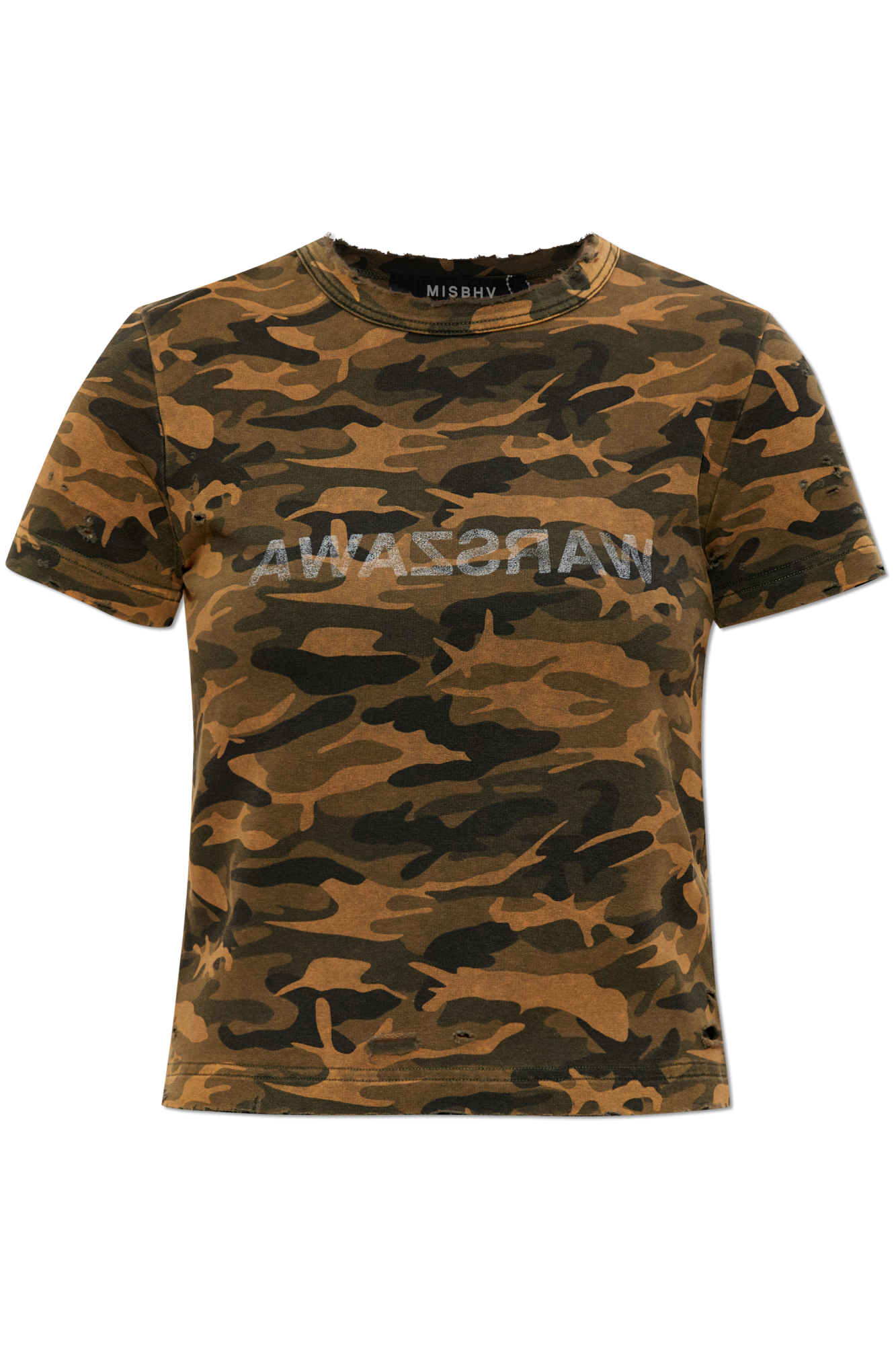 MISBHV T-shirt Z Motywem Moro, Kobiety, Brązowy