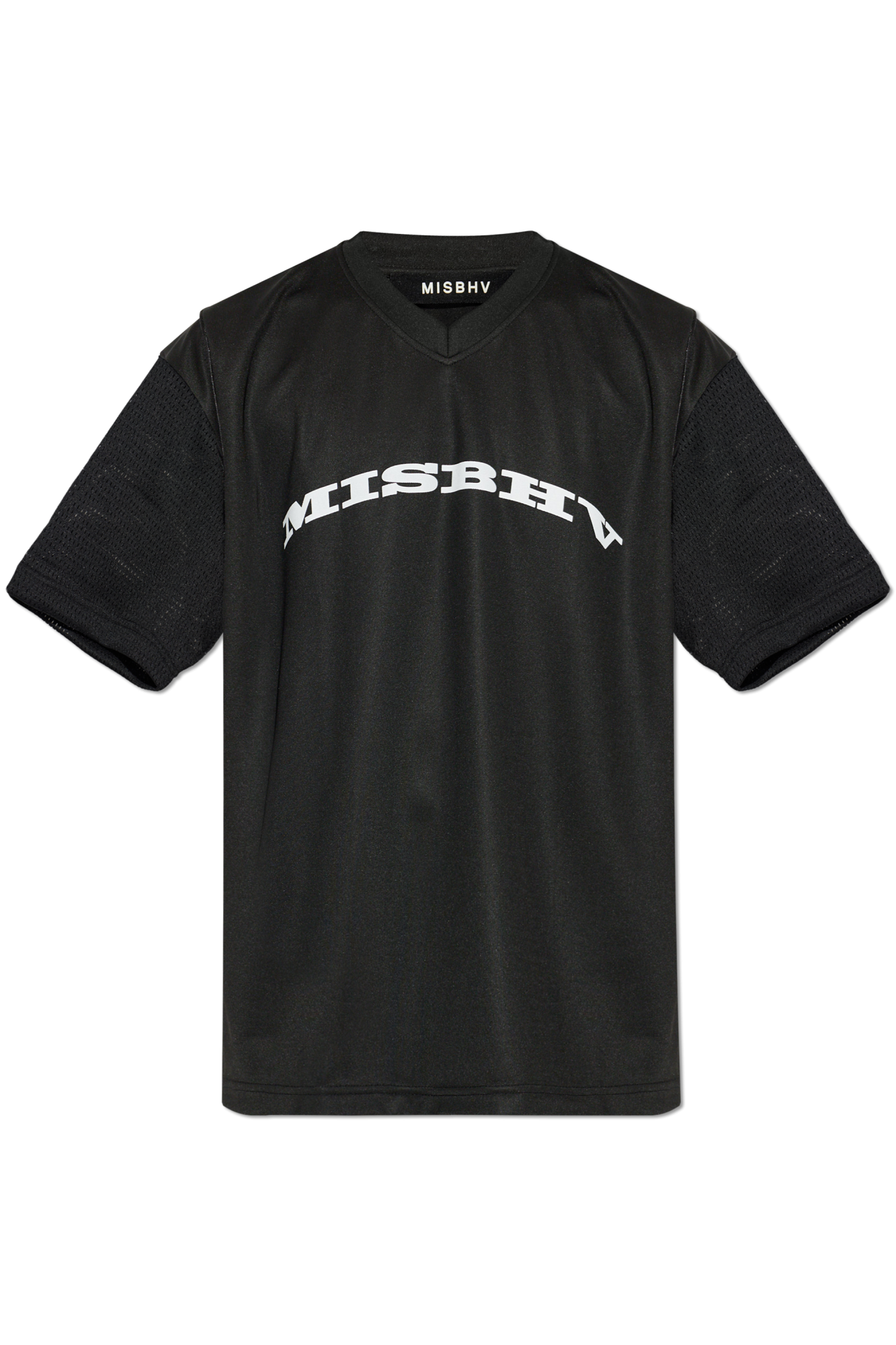 MISBHV T-shirt Z Dekoltem W Serek, Mężczyźni, Czarny