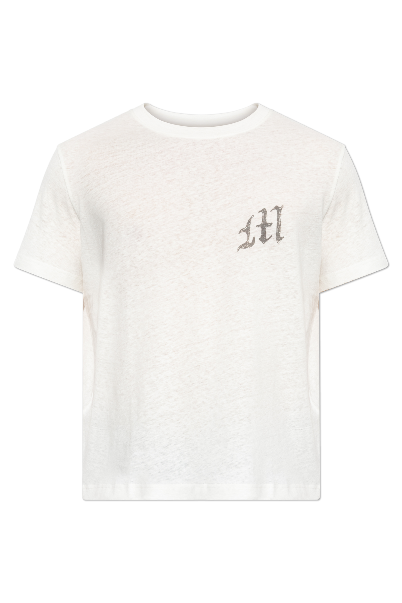 MISBHV T-shirt Z Nadrukiem I Połyskującymi Cekinami, Mężczyźni, Biały