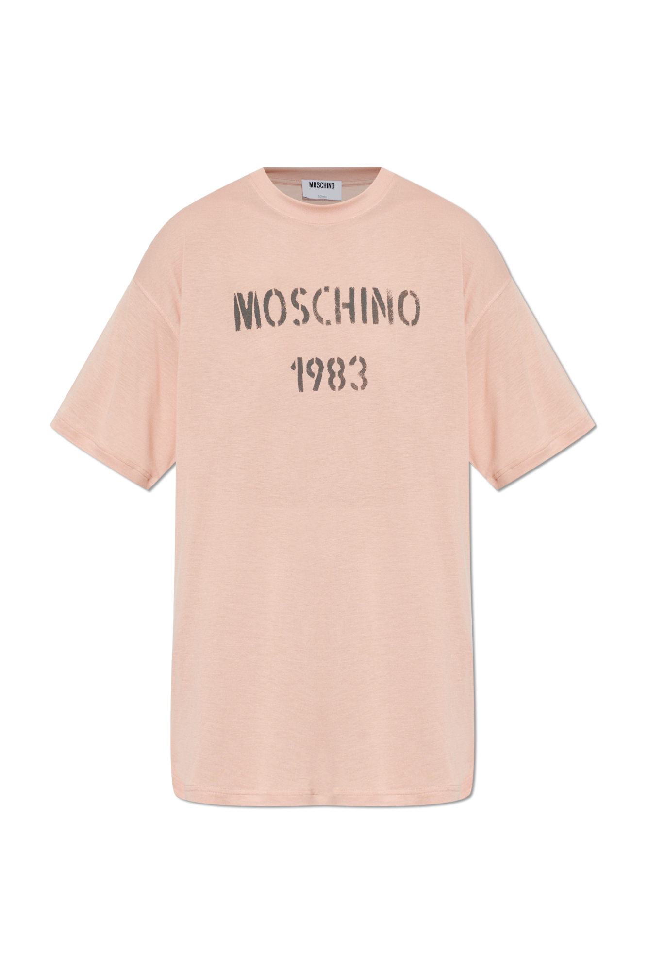 Moschino T-shirt Typu `oversize`, Kobiety, Różowy