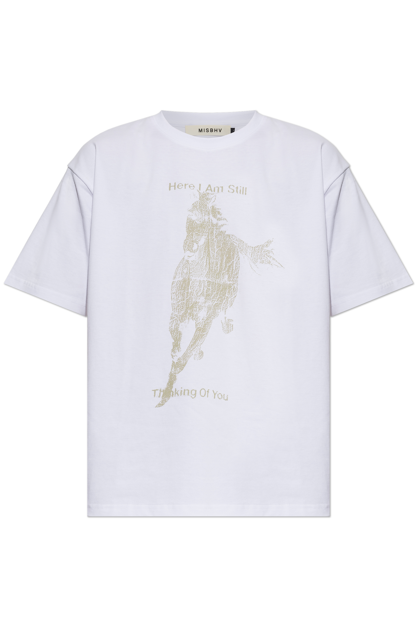 MISBHV T-shirt Z Nadrukiem, Mężczyźni, Biały