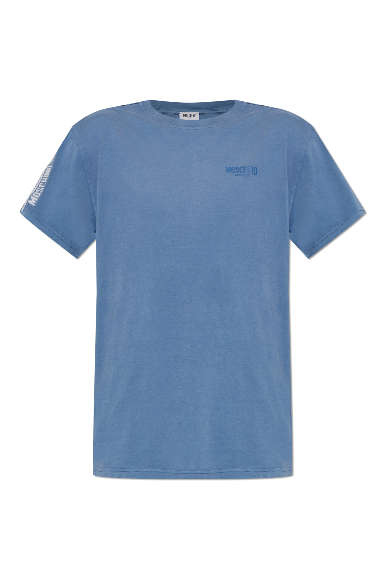 Moschino T-shirt Z Logo, Mężczyźni, Niebieski