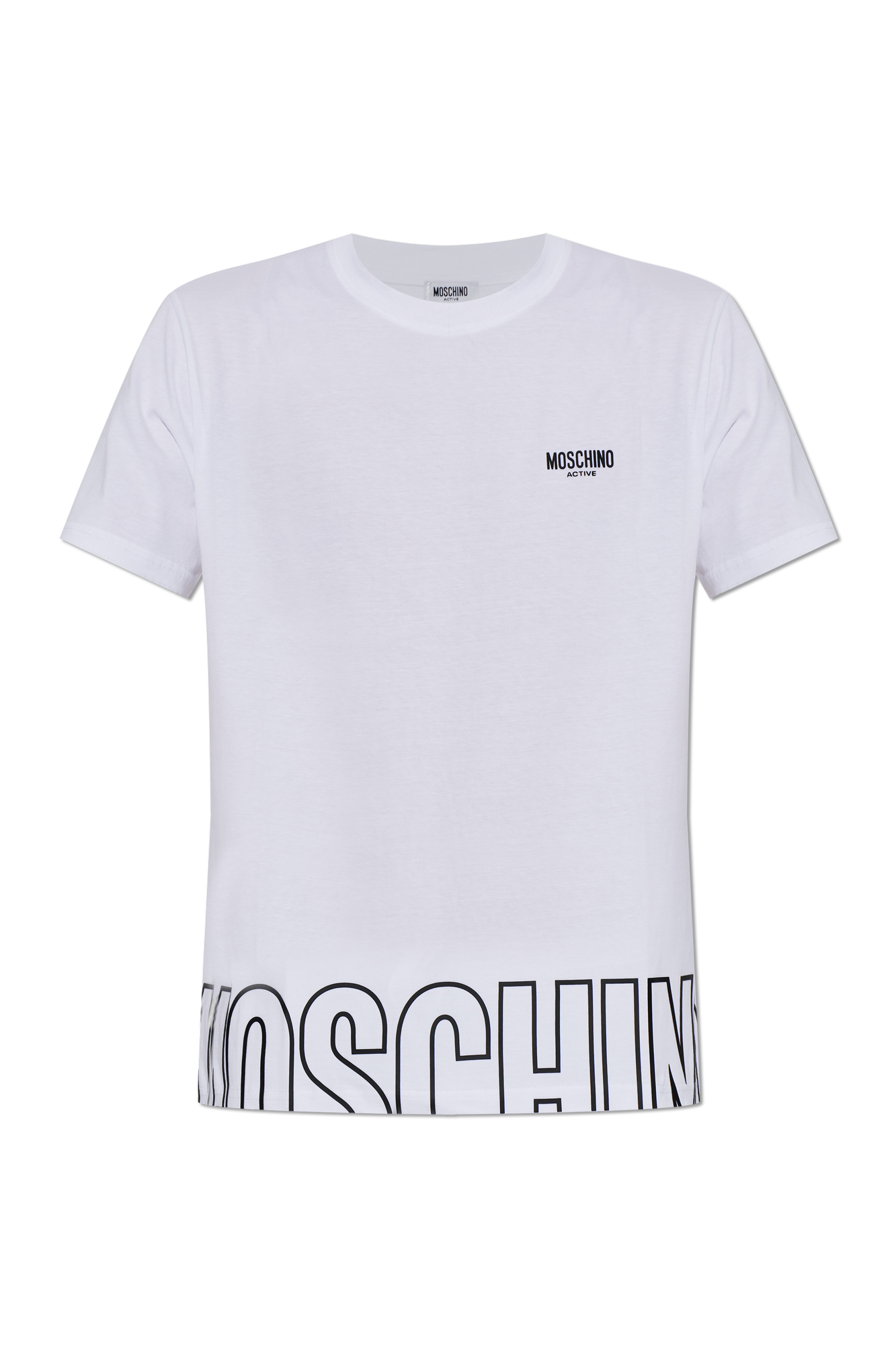 Moschino T-shirt Z Nadrukowanym Logo, Mężczyźni, Biały