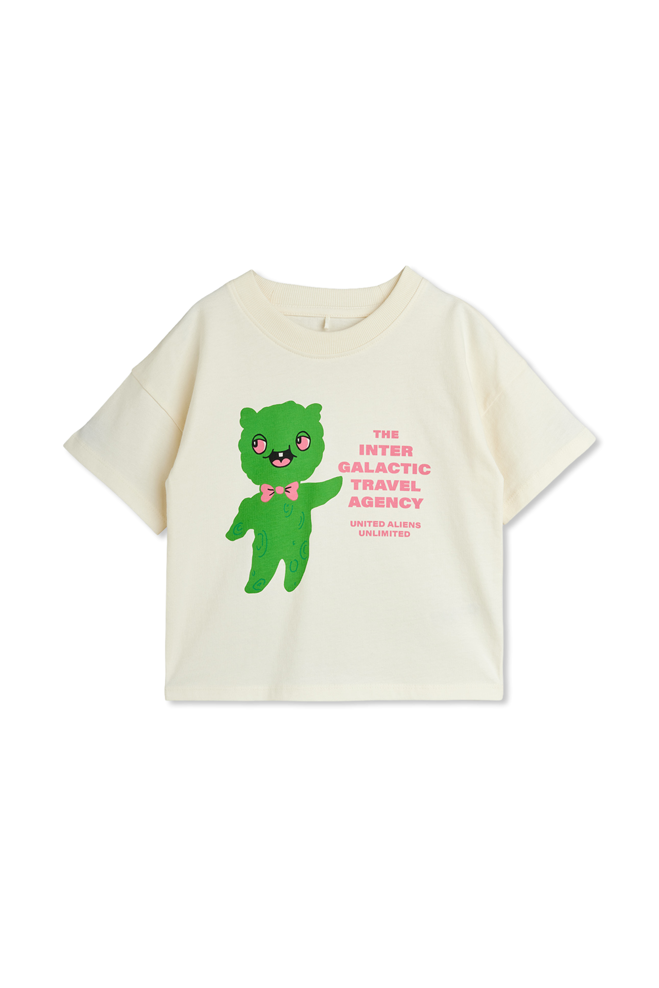 Mini Rodini T-shirt Z Kolorowym Nadrukiem, Unisex, Kremowy