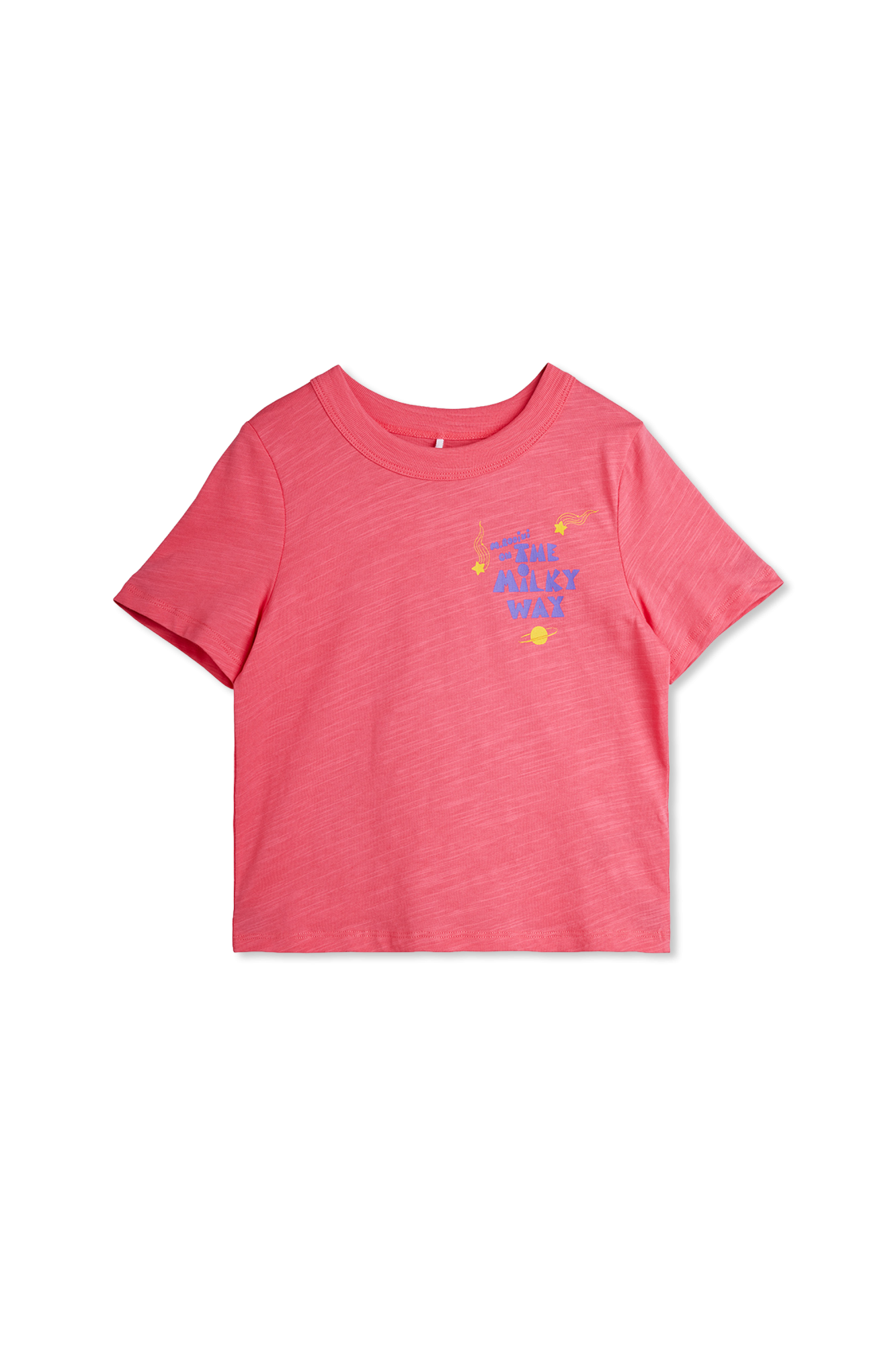 Mini Rodini T-shirt Z Kolorowym Nadrukiem, Unisex, Różowy