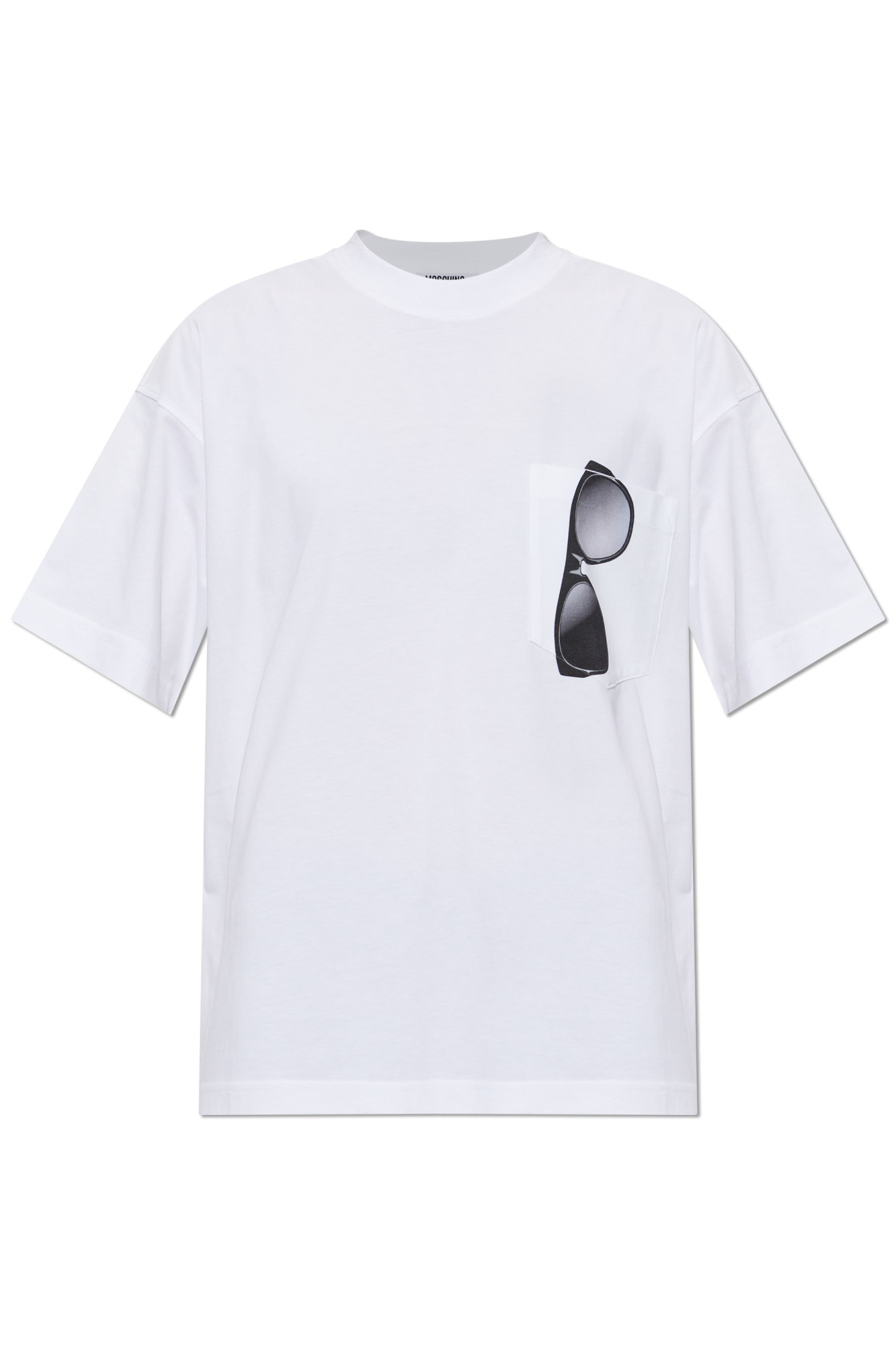 Moschino T-shirt Z Kieszenią, Kobiety, Biały