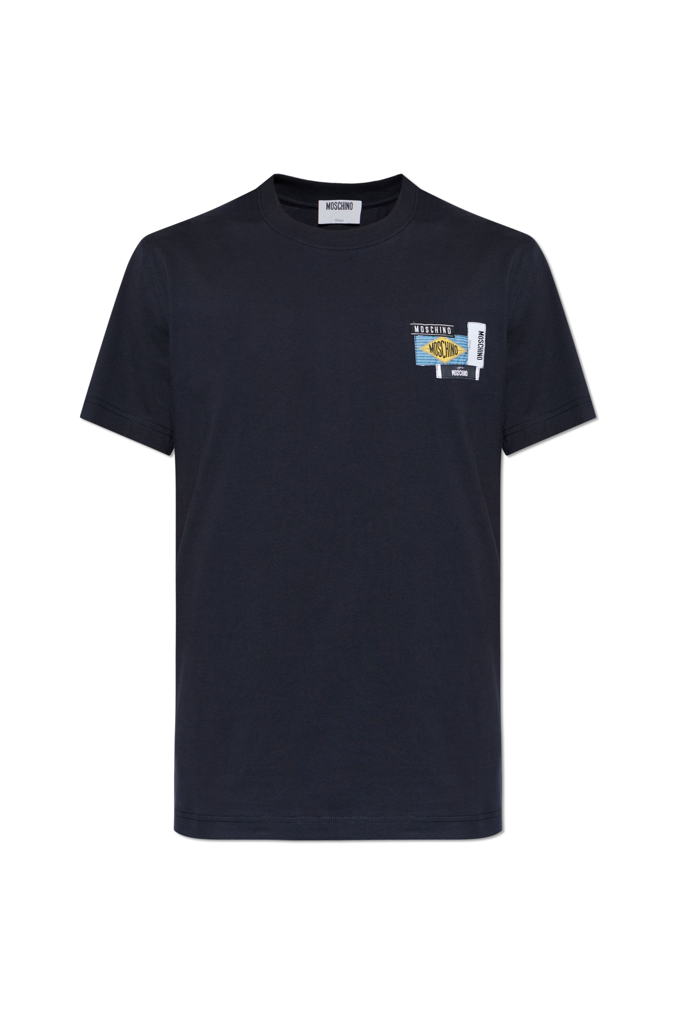 Moschino T-shirt Z Naszywkami, Mężczyźni, Granatowy