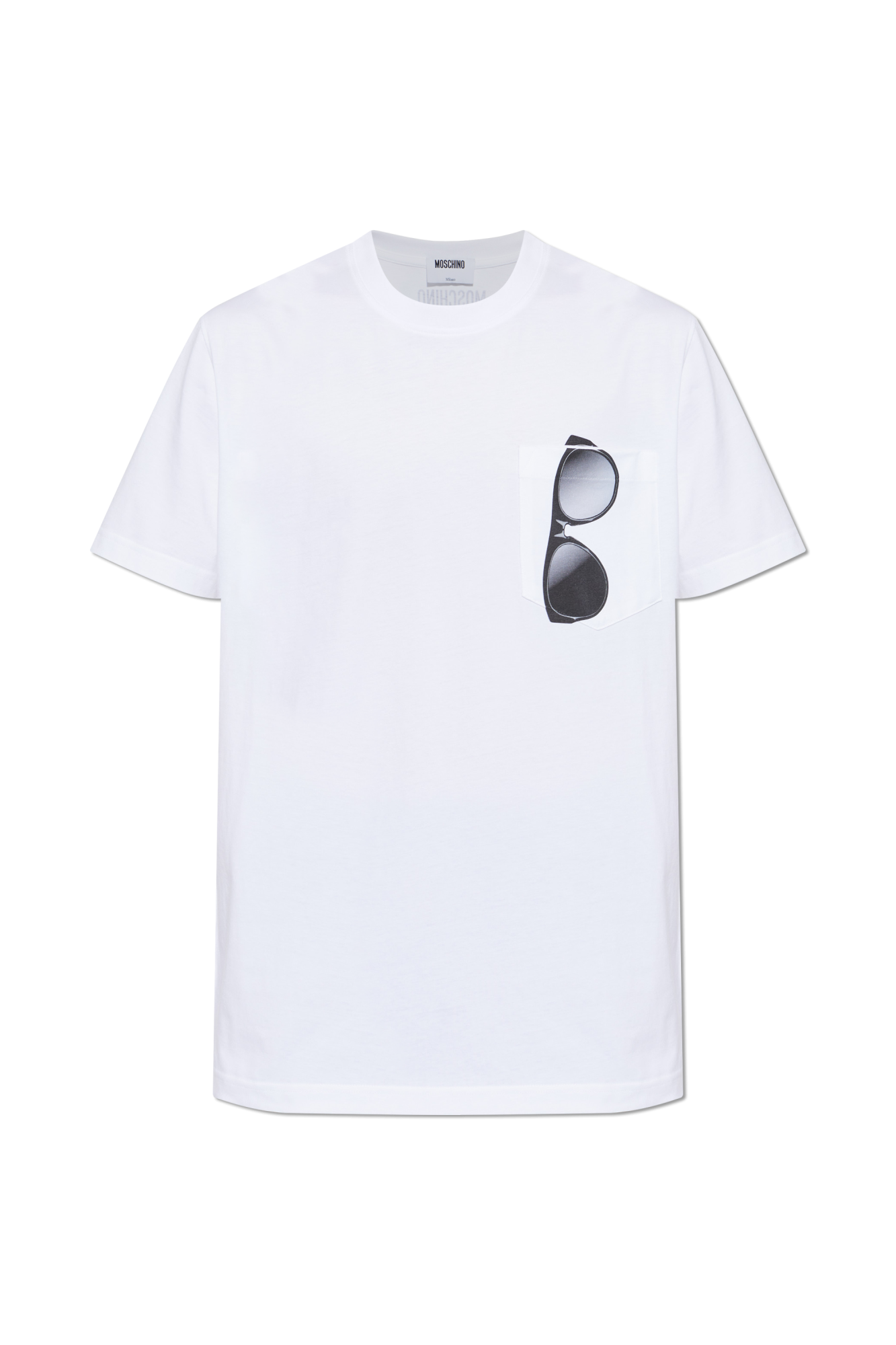 Moschino T-shirt Z Kieszenią, Mężczyźni, Biały