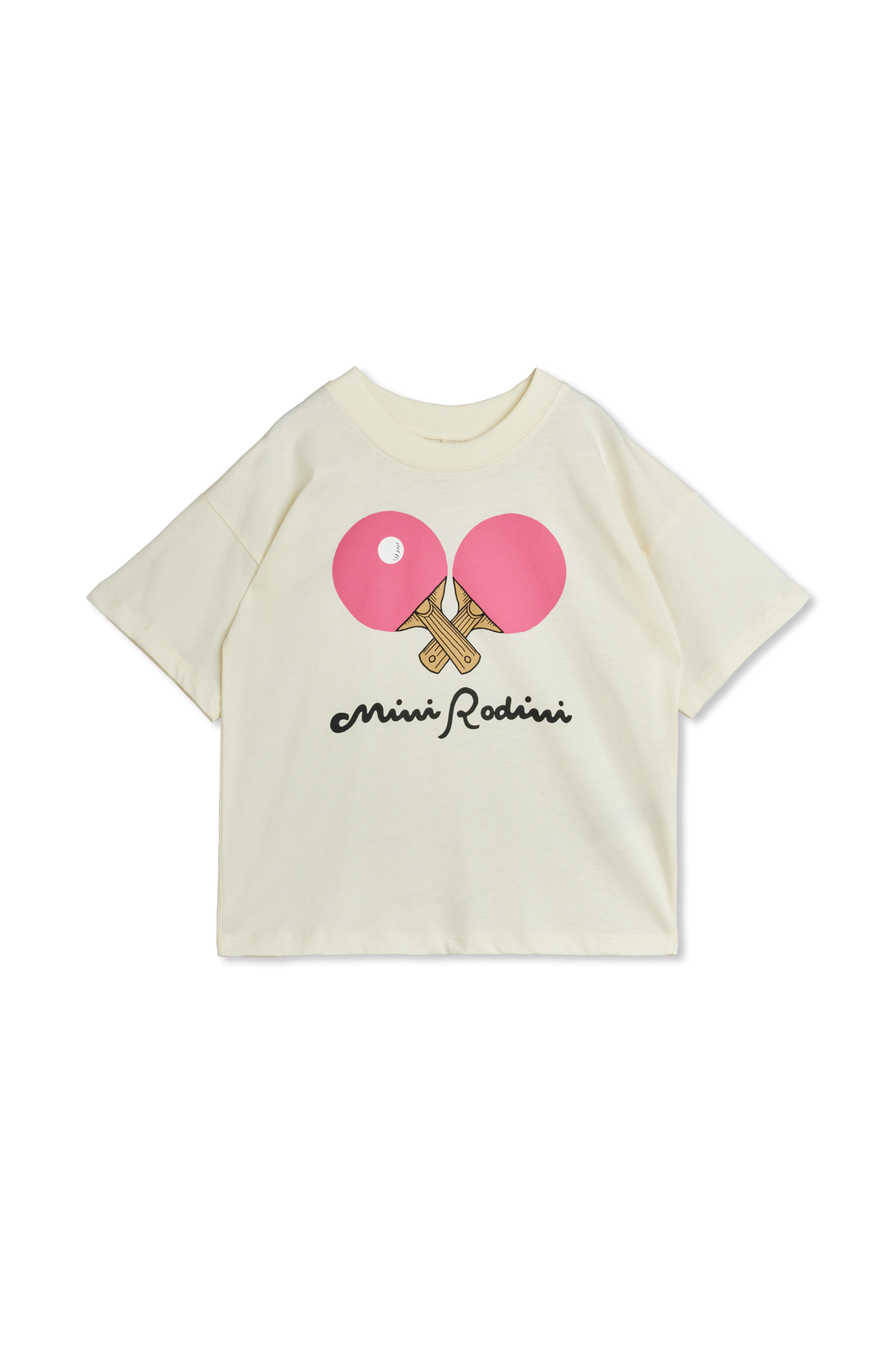 Mini Rodini T-shirt Z Nadrukiem, Unisex, Kremowy