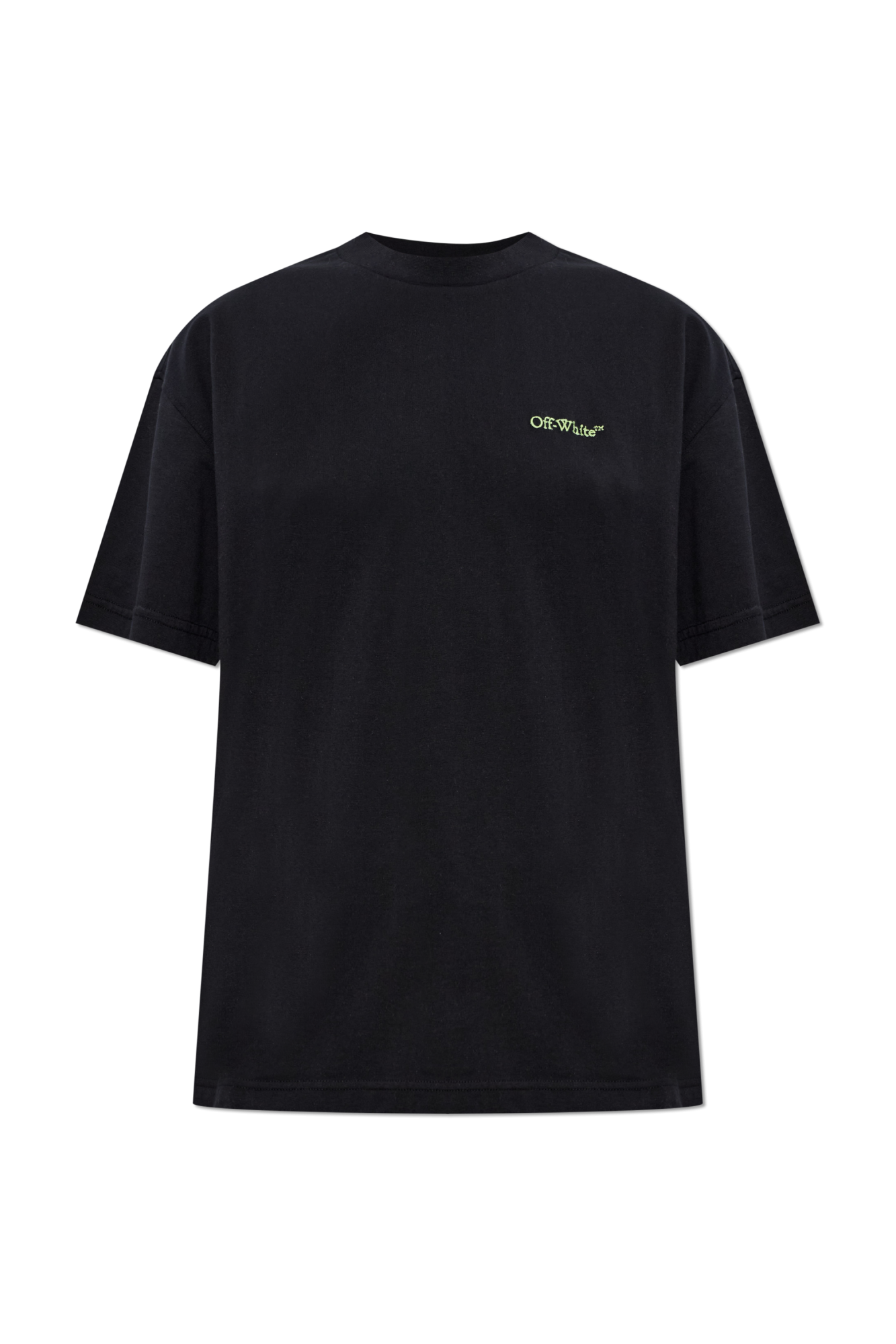 Off-White T-shirt Z Logo, Kobiety, Czarny