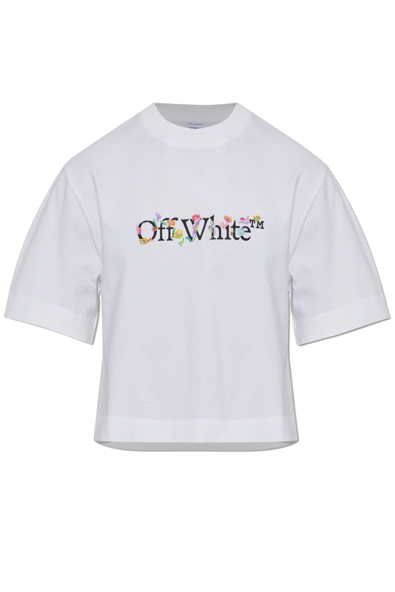 Off-White T-shirt Z Logo, Kobiety, Biały