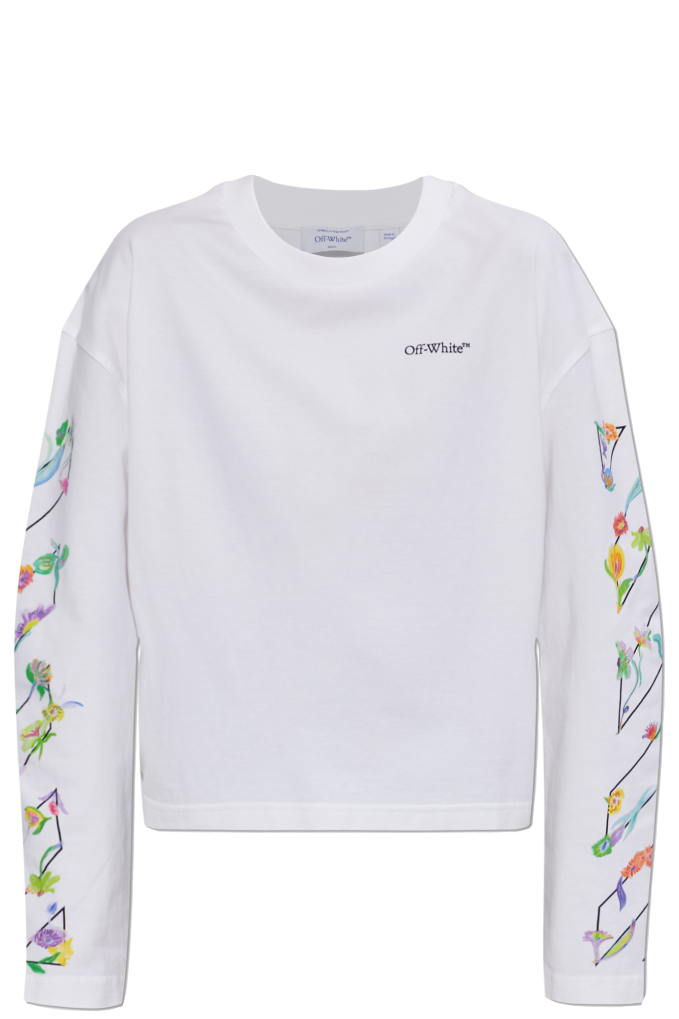 Off-White T-shirt Z Logo, Kobiety, Biały