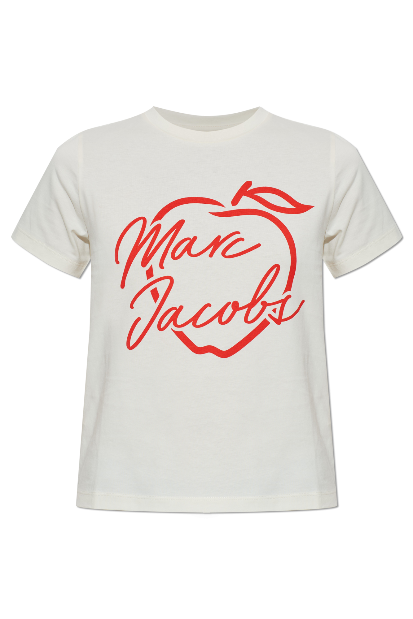 Marc Jacobs T-shirt Z Logo, Kobiety, Kremowy