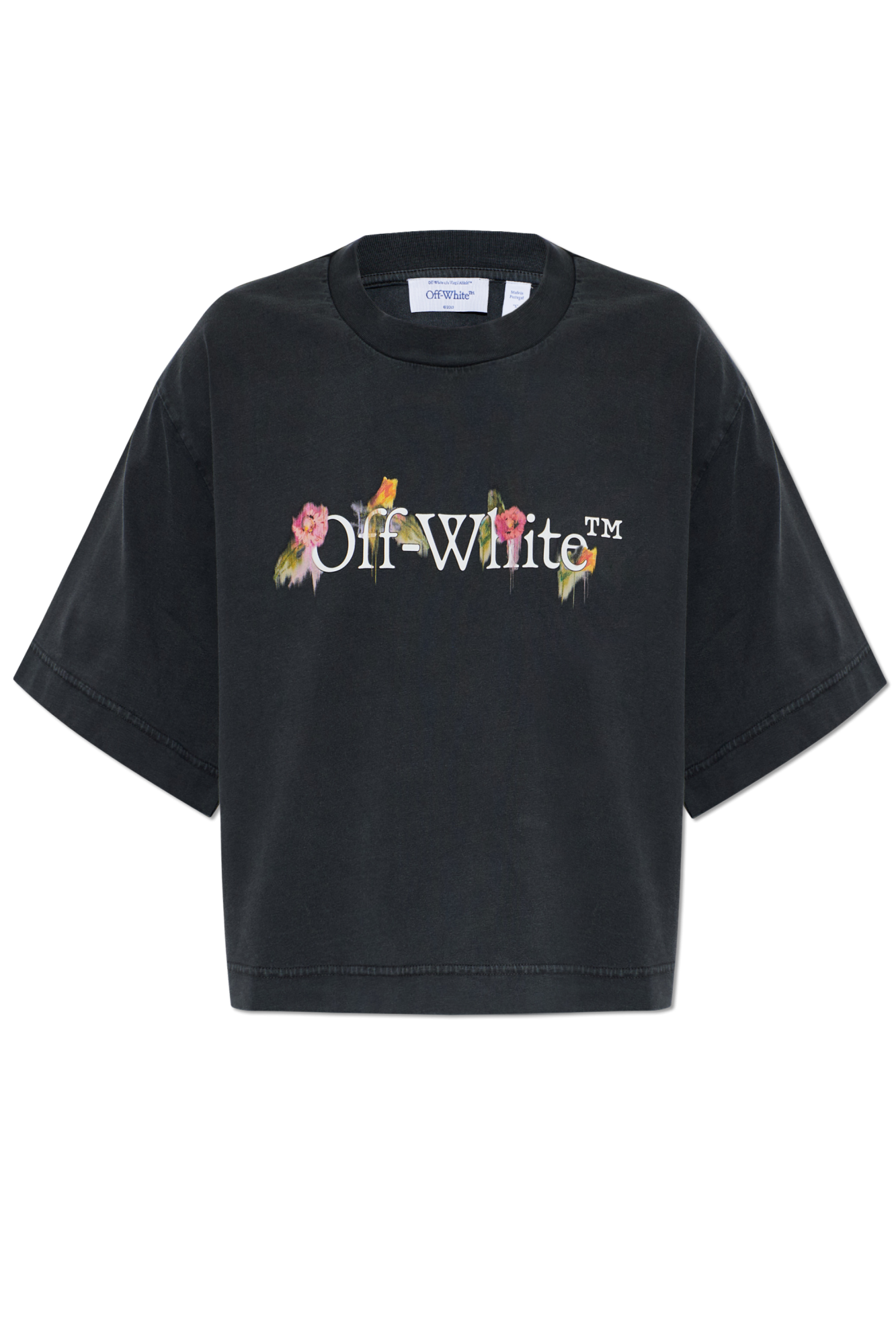 Off-White T-shirt Z Logo, Kobiety, Szary
