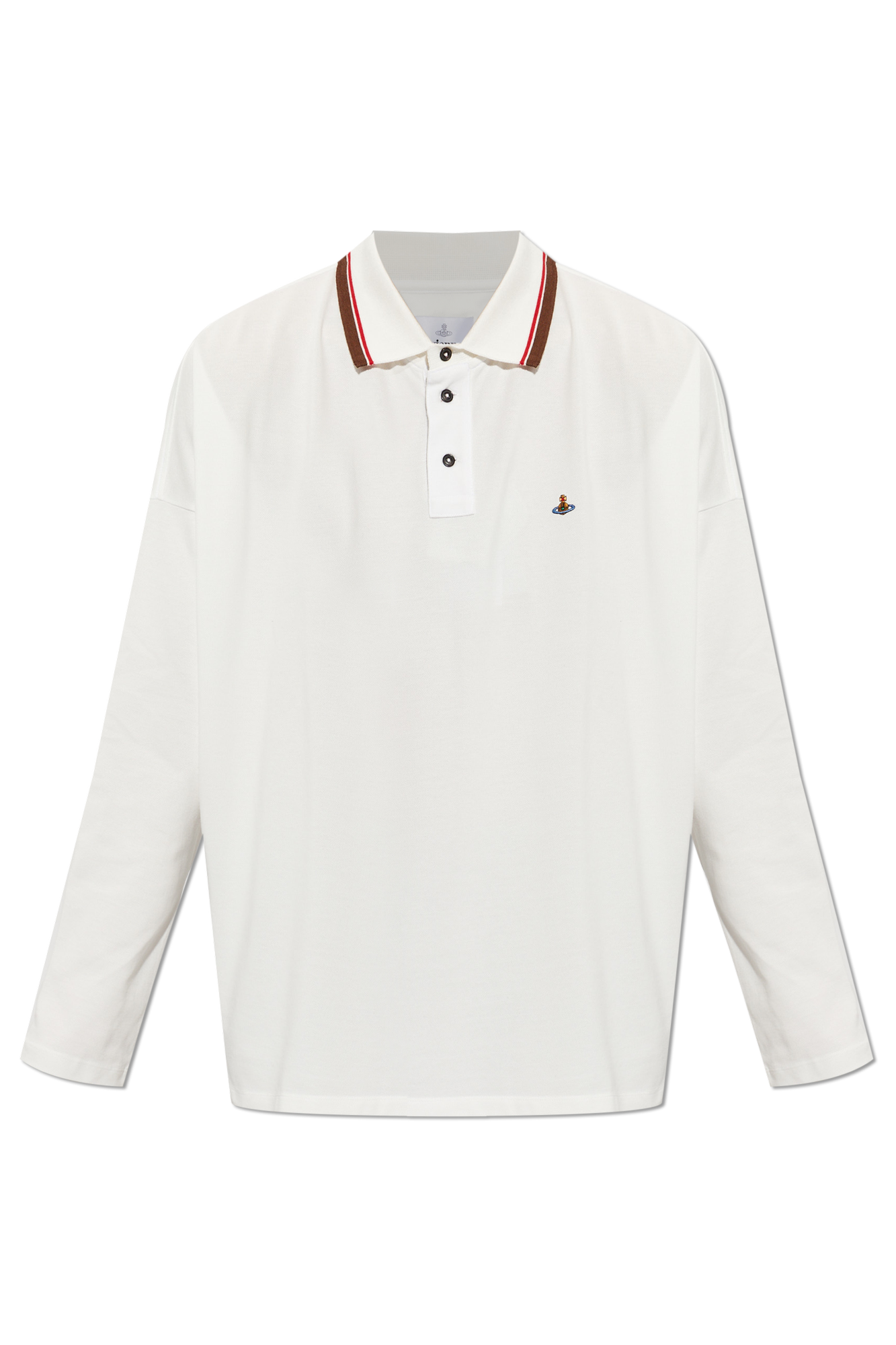 Vivienne Westwood Polo Z Długimi Rękawami, Mężczyźni, Biały