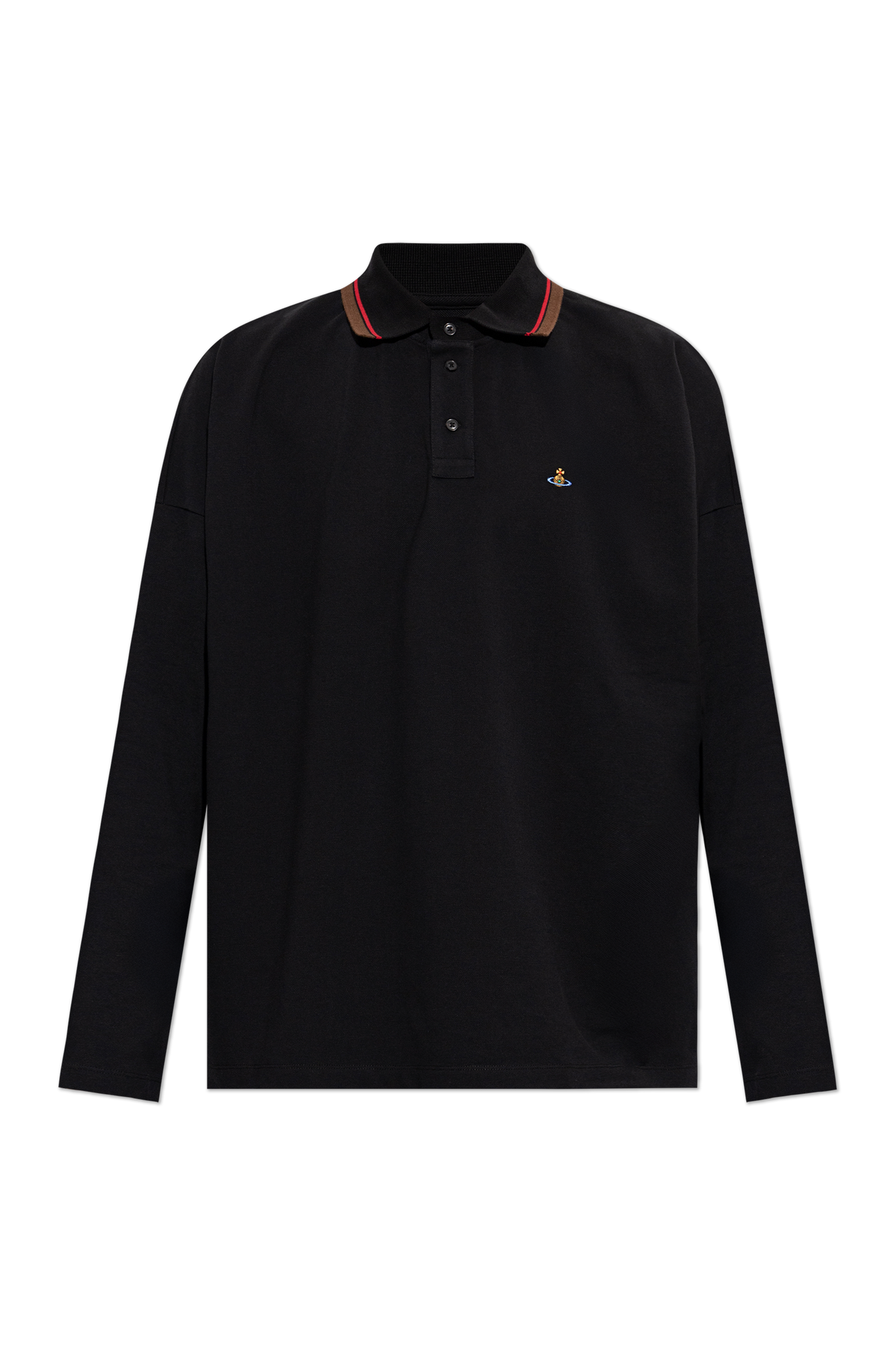 Vivienne Westwood Polo Z Długimi Rękawami, Mężczyźni, Czarny
