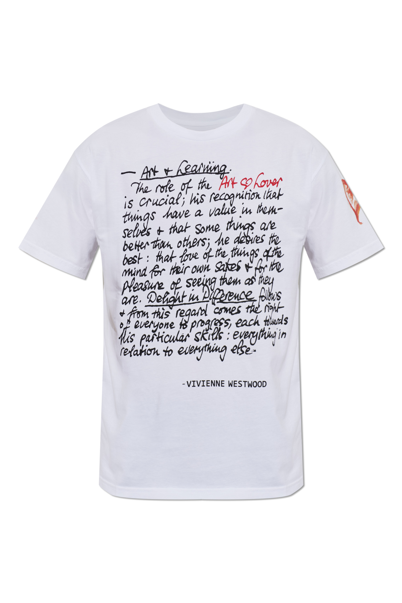 Vivienne Westwood T-shirt ‘Art Heart’, Unisex, Biały
