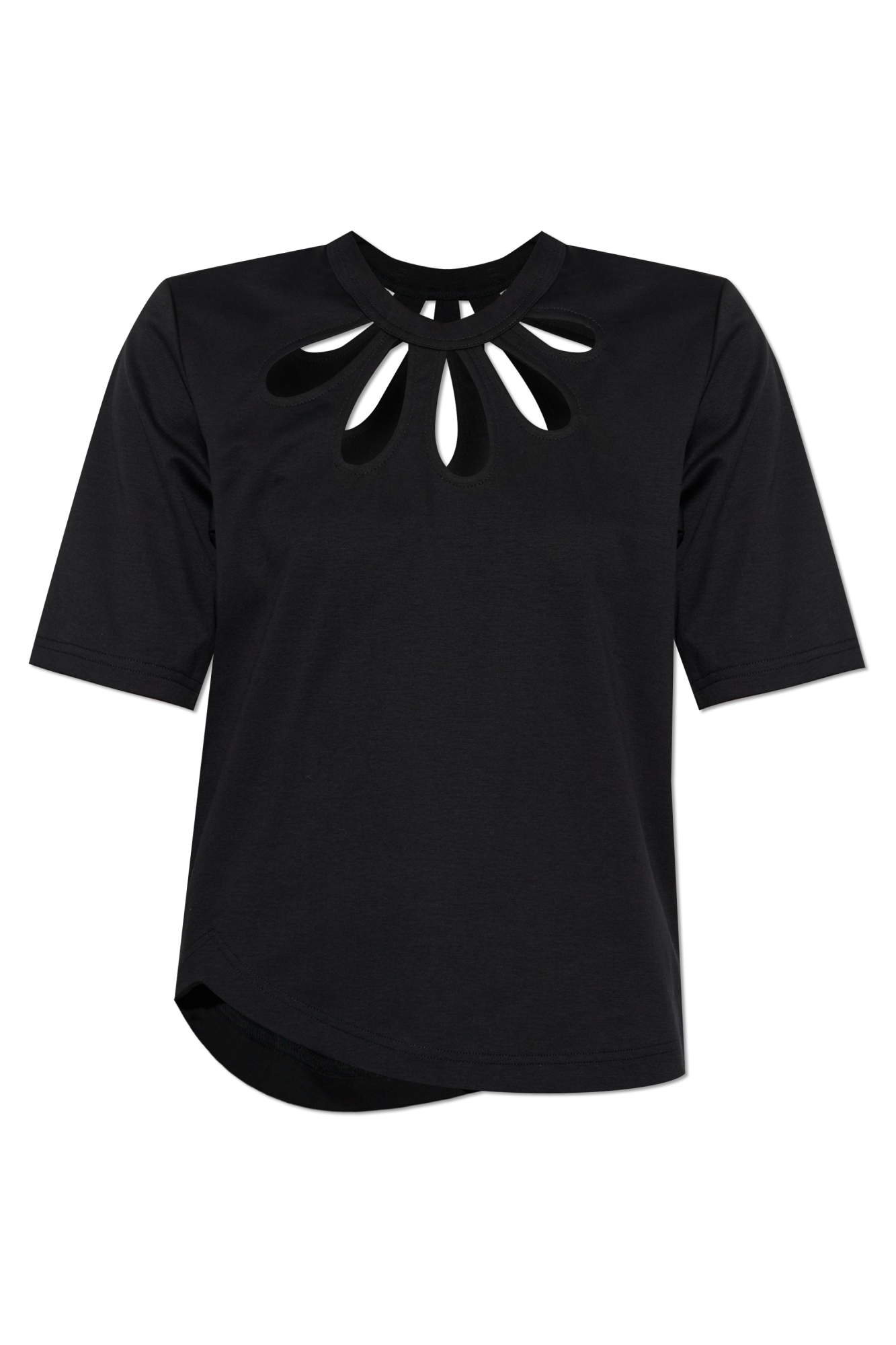 Comme Des Garçons Noir Kei Ninomiya Top Z Dekoracyjnymi Wycięciami, Kobiety, Czarny