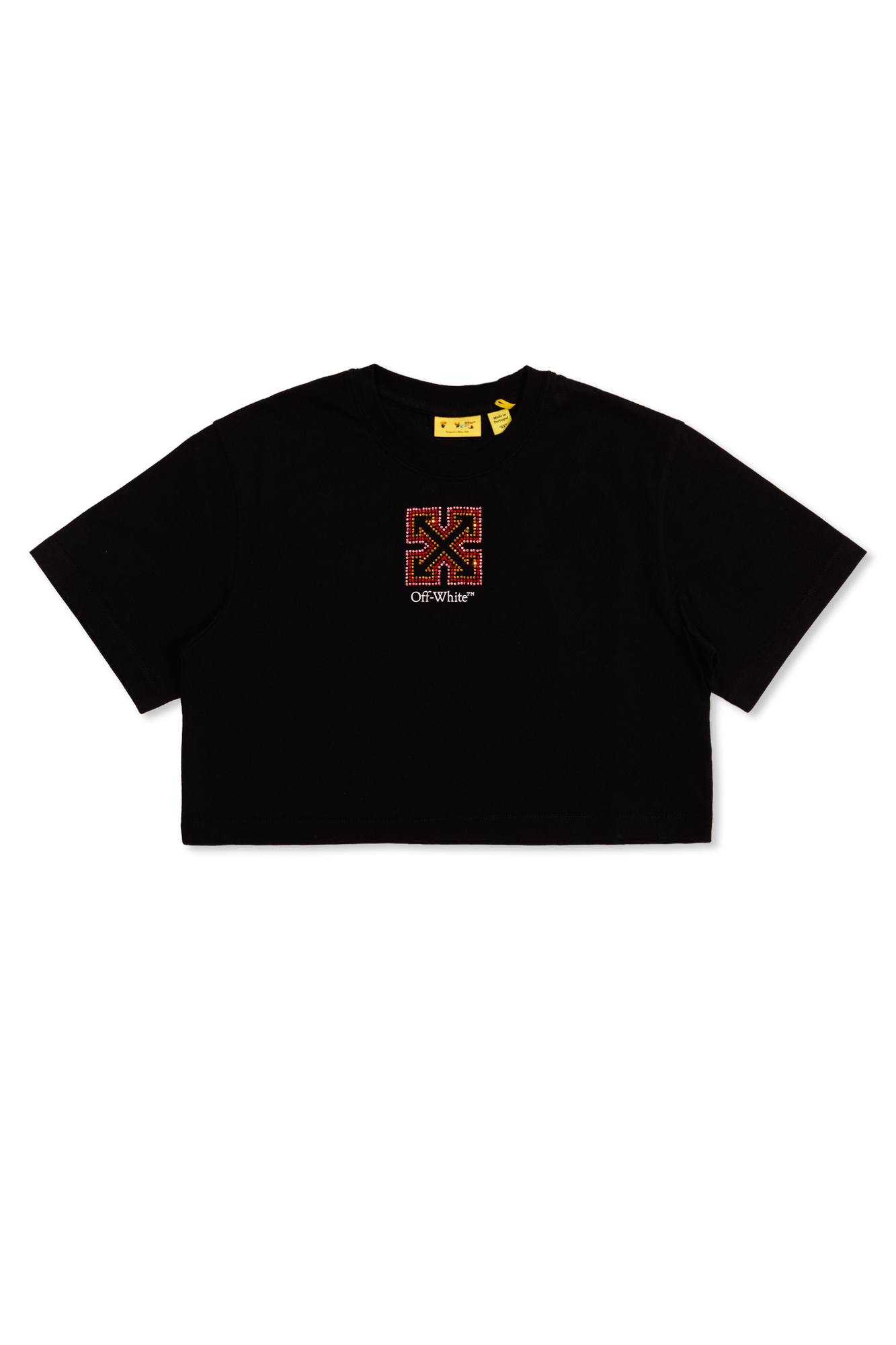 Off-White Kids T-shirt Z Połyskującymi Cekinami, Unisex, Czarny