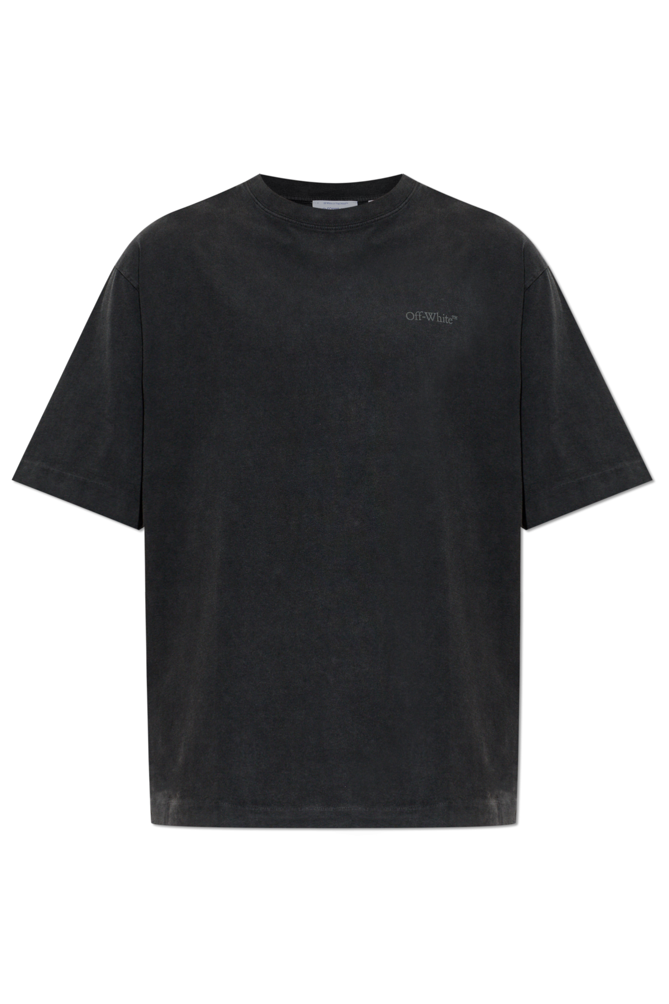 Off-White T-shirt Z Logo, Mężczyźni, Czarny