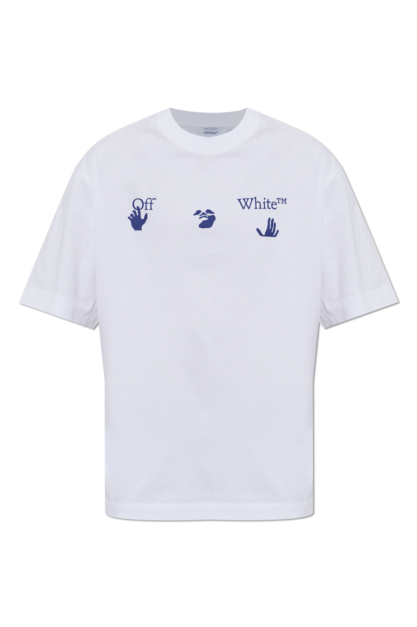 Off-White T-shirt Z Logo, Mężczyźni, Biały