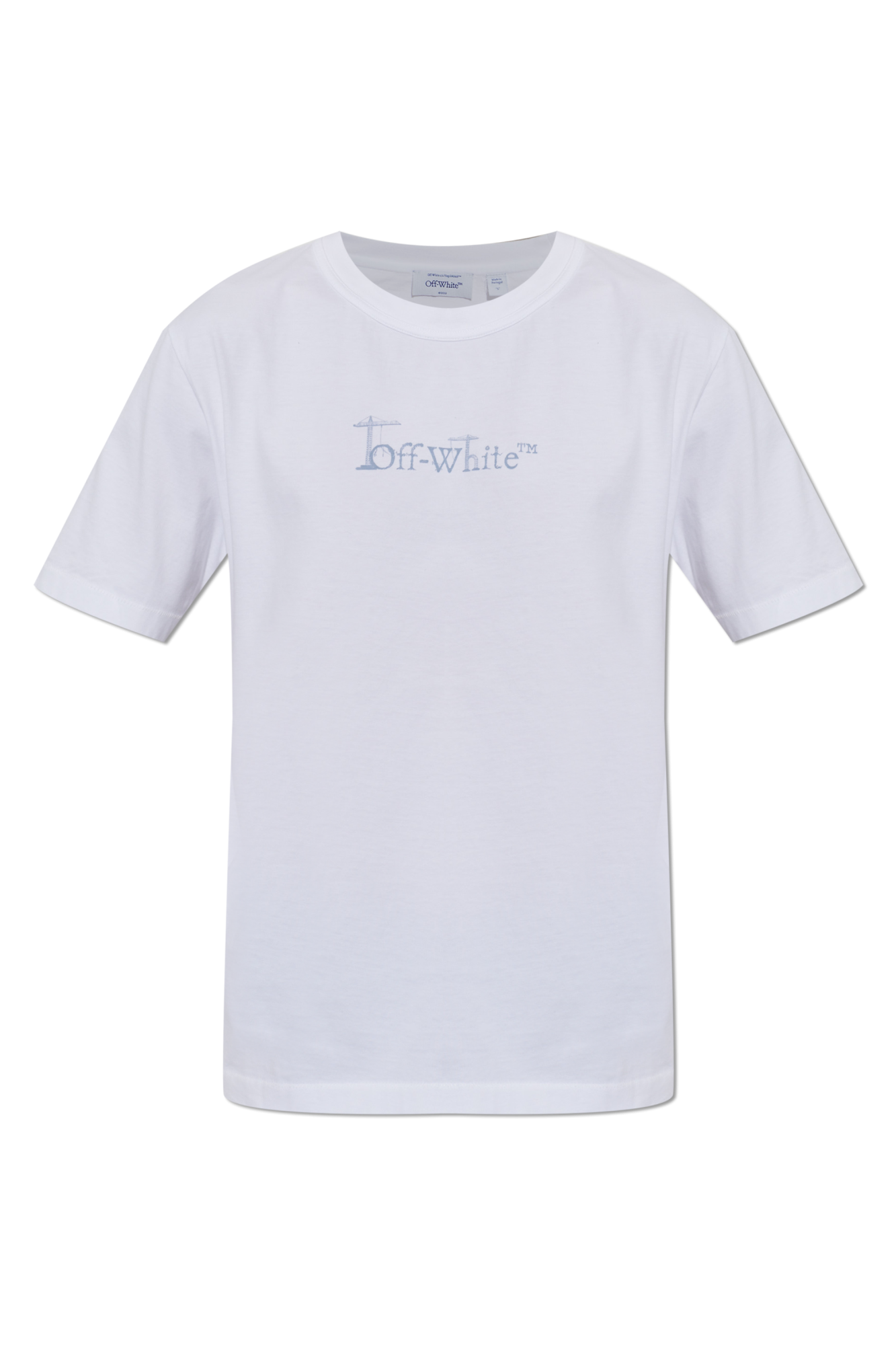 Off-White T-shirt Z Logo, Mężczyźni, Biały