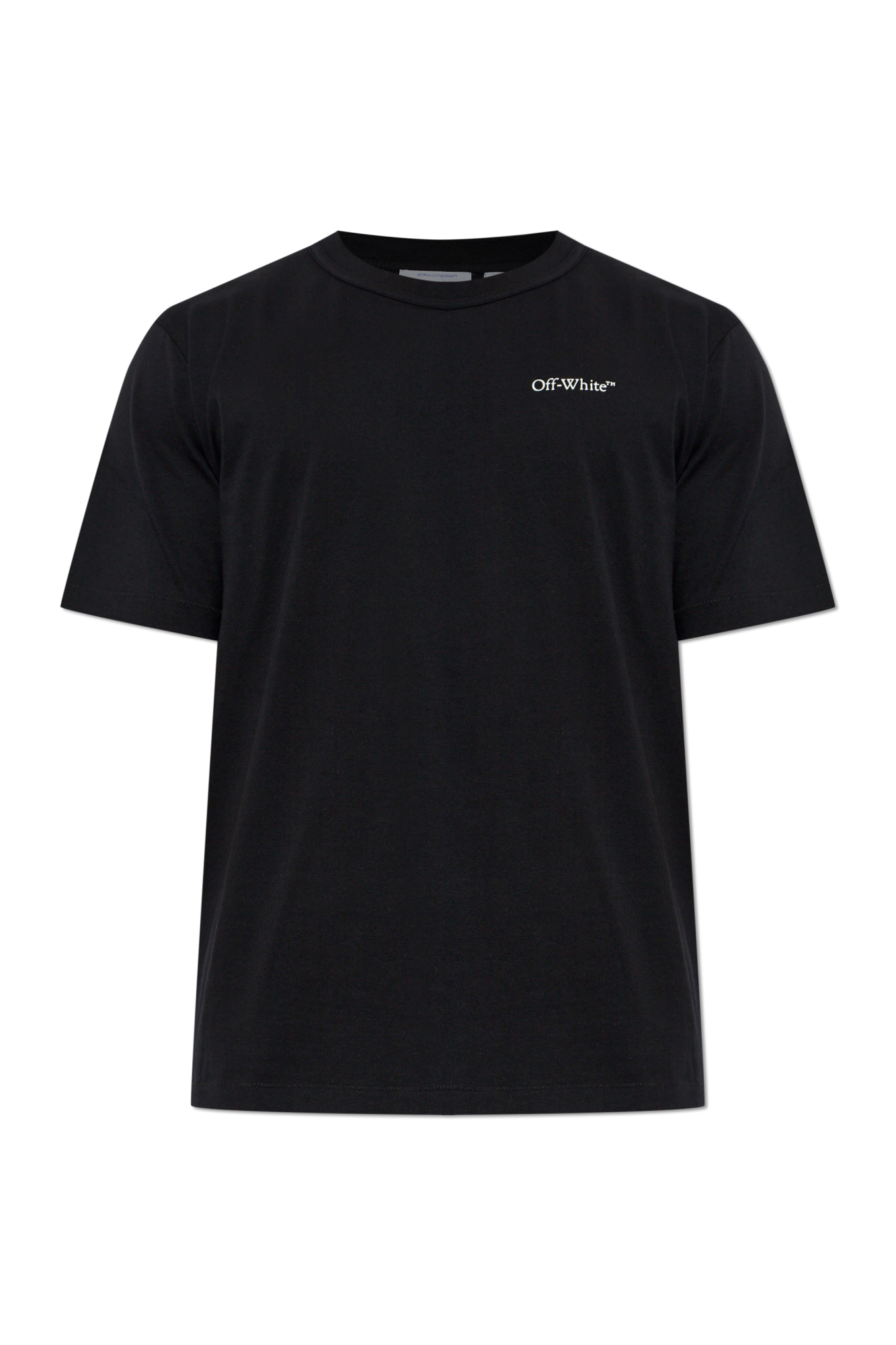 Off-White T-shirt Z Nadrukowanym Logo, Mężczyźni, Czarny