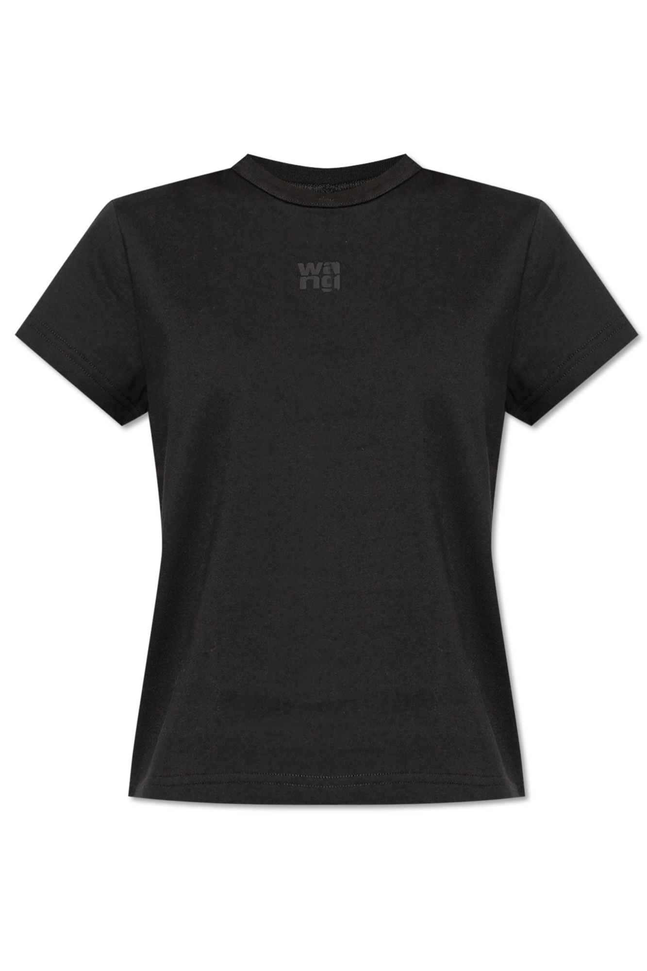 Alexander Wang T-shirt Z Logo, Kobiety, Czarny