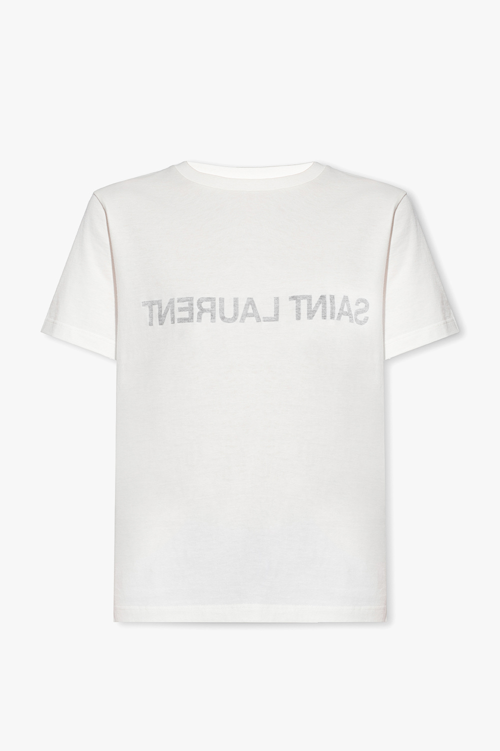 Saint Laurent T-shirt Z Logo, Kobiety, Biały