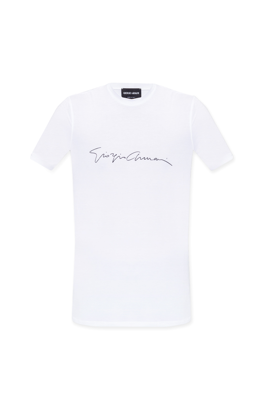 Giorgio Armani T-shirt Z Logo, Mężczyźni, Biały