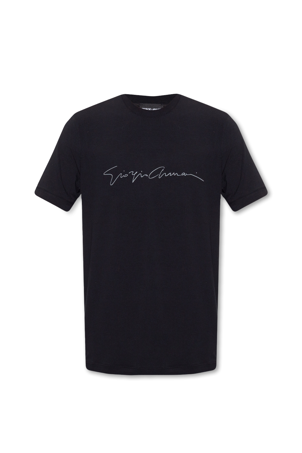 Giorgio Armani T-shirt Z Logo, Mężczyźni, Czarny