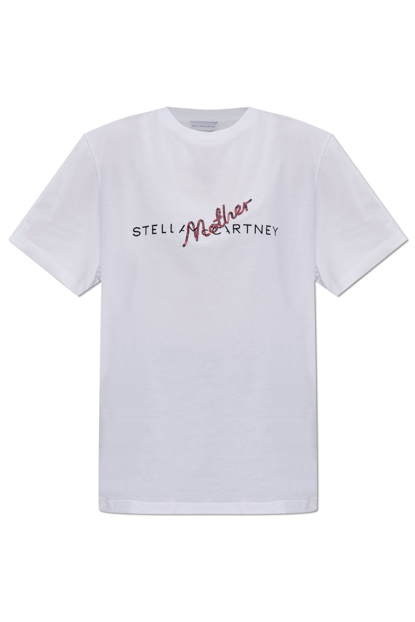 Stella McCartney T-shirt Z Logo, Kobiety, Biały