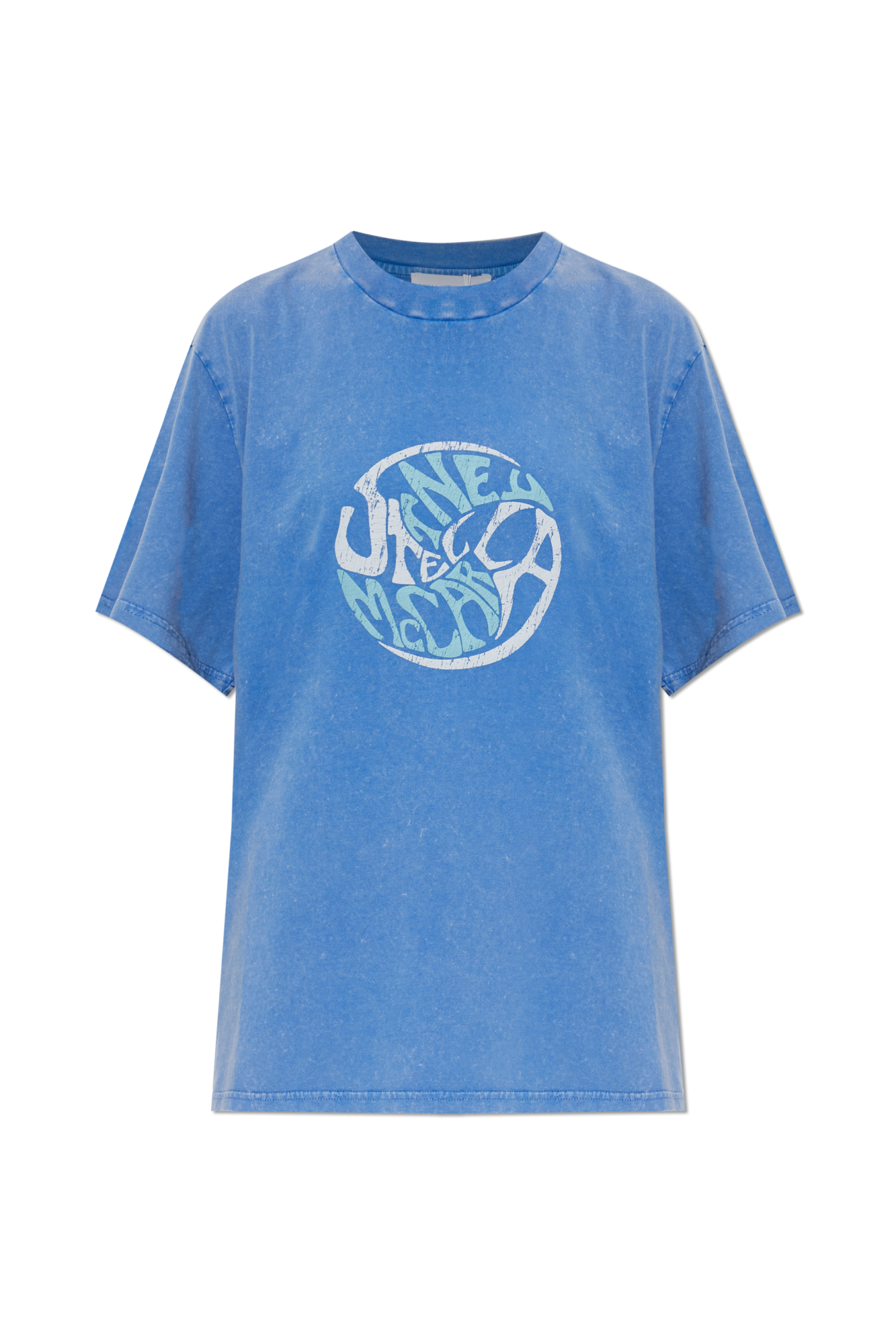 Stella McCartney T-shirt Z Nadrukiem, Kobiety, Niebieski