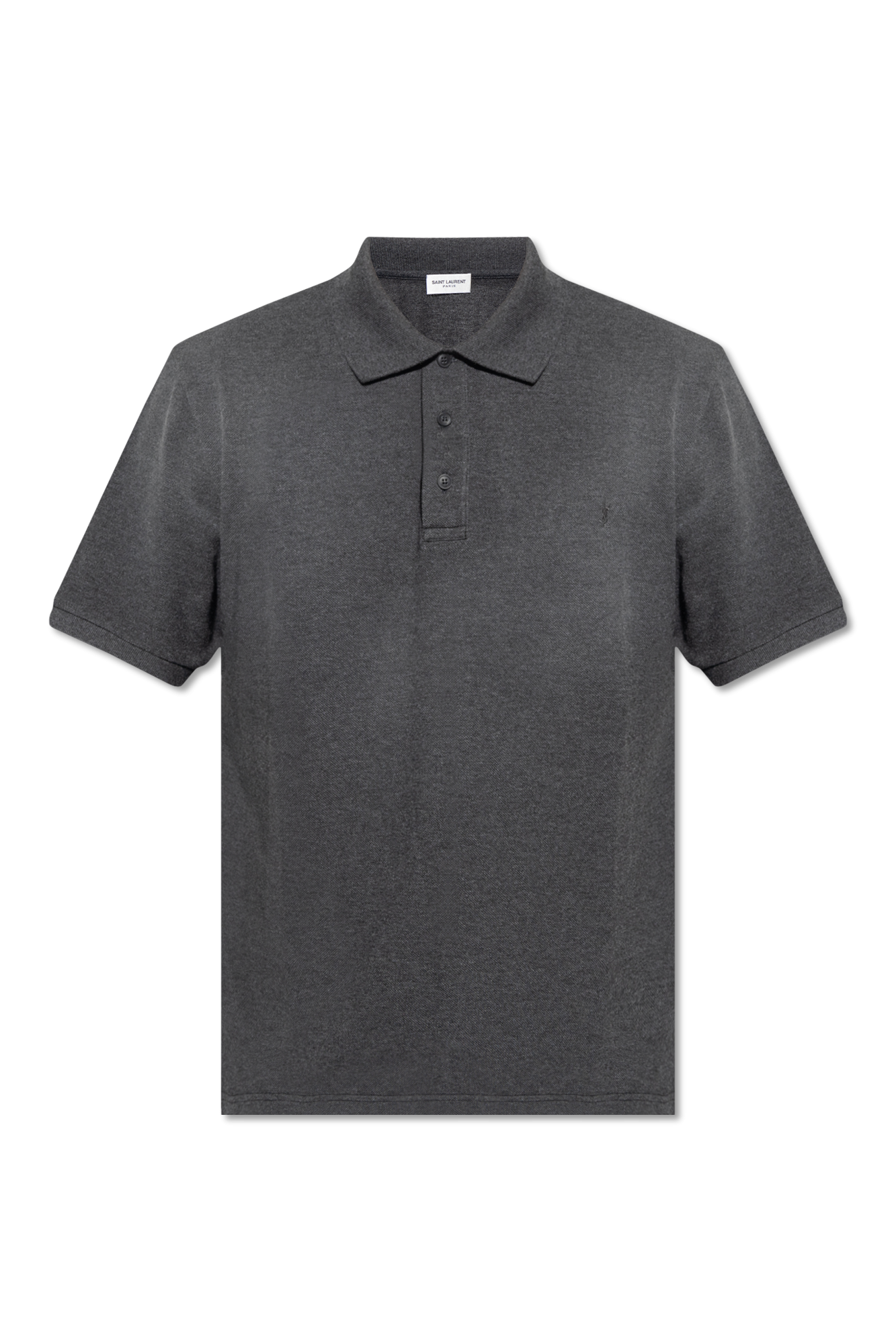 Saint Laurent Polo Z Logo, Mężczyźni, Szary
