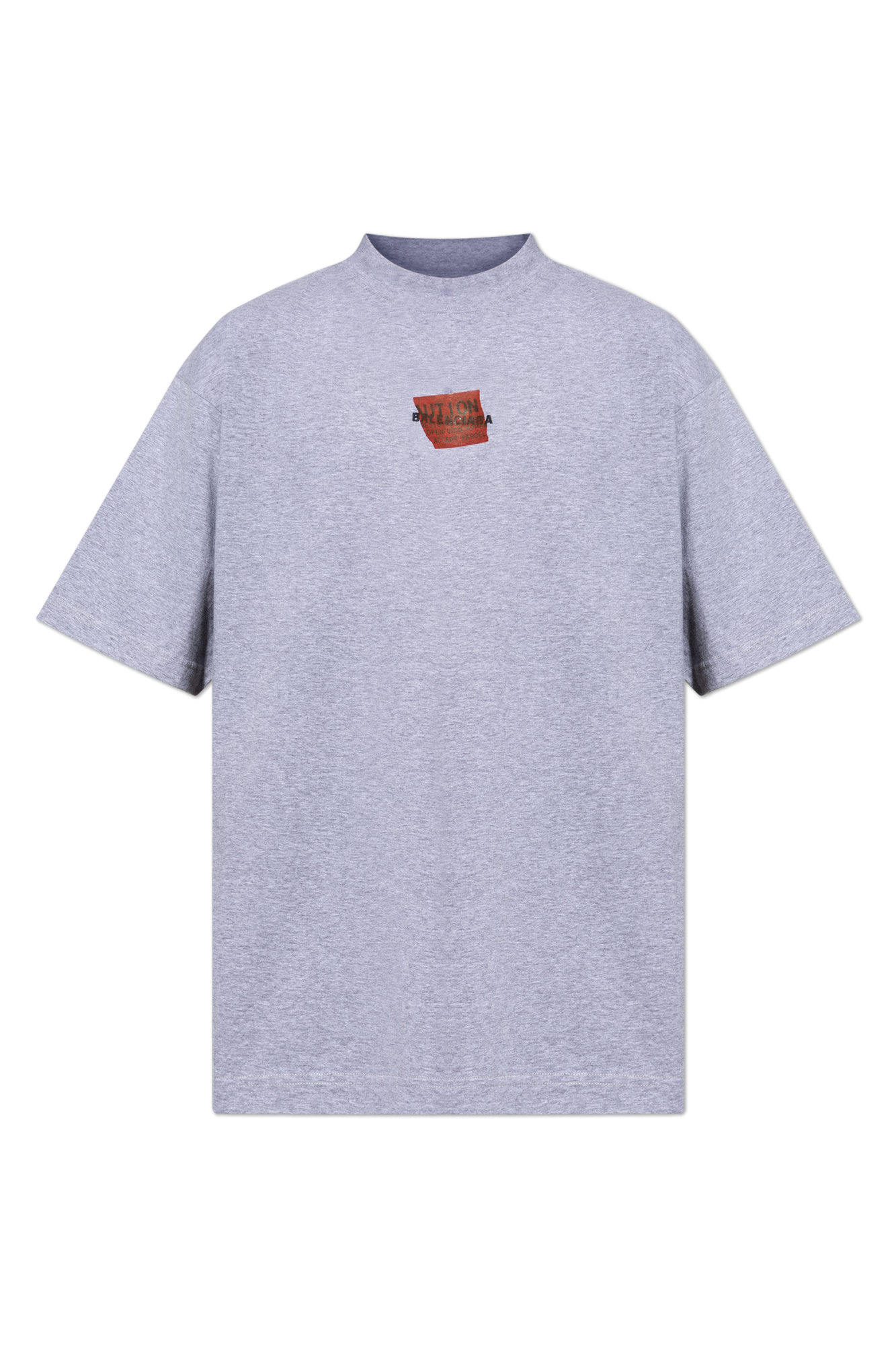 Balenciaga T-shirt Z Nadrukowanym Logo, Mężczyźni, Szary