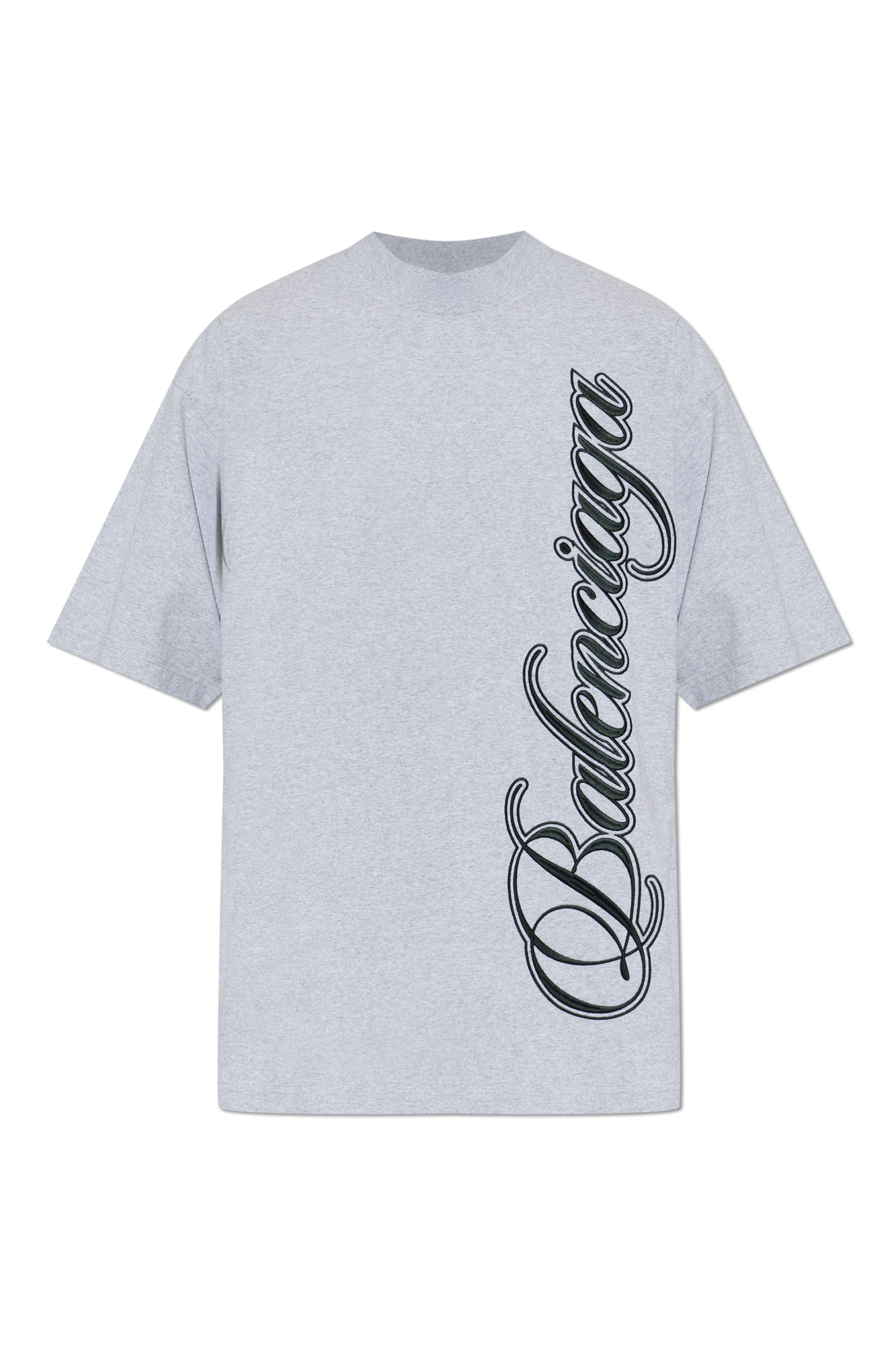 Balenciaga T-shirt Z Logo, Mężczyźni, Szary