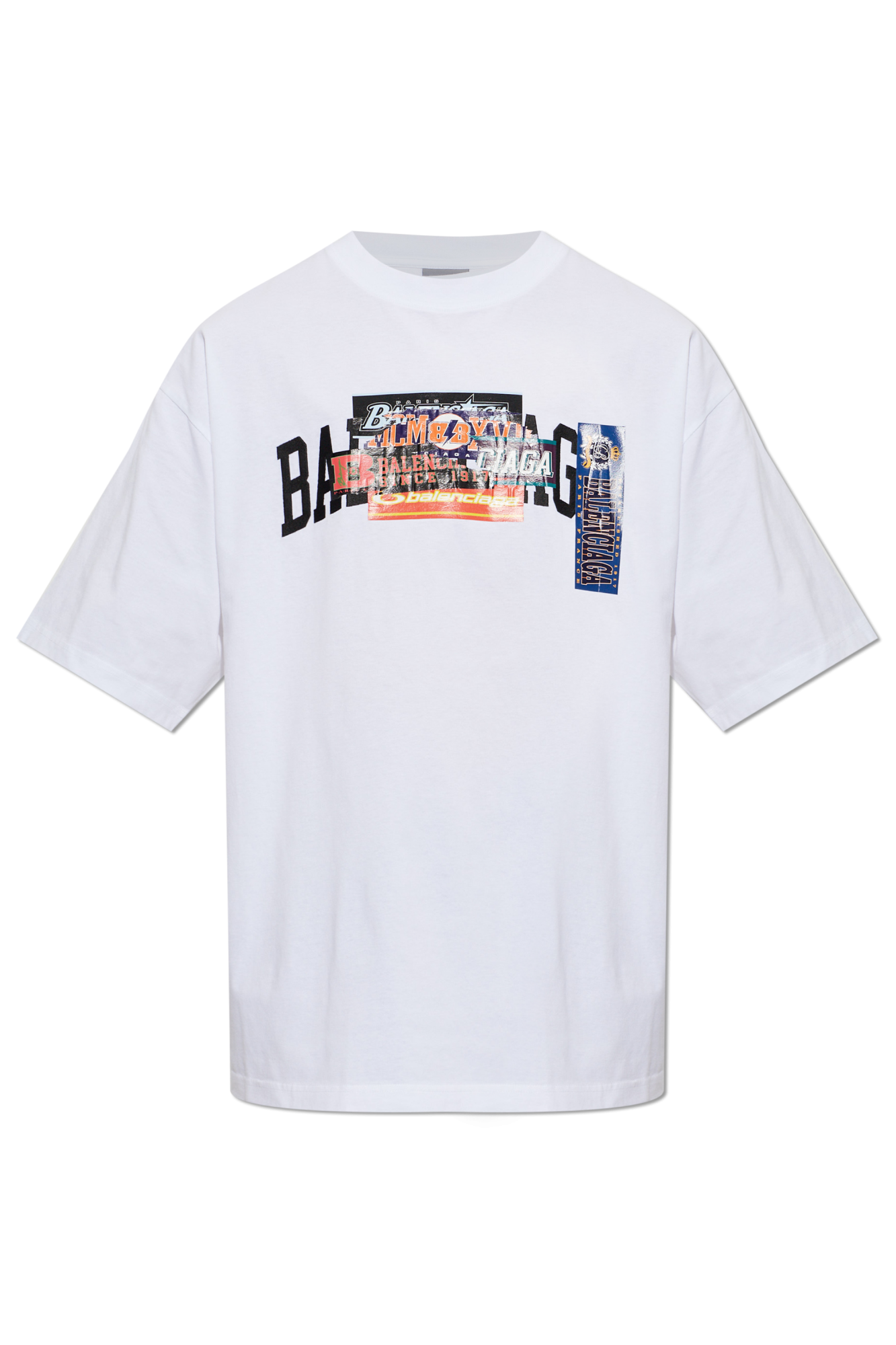 Balenciaga T-shirt Z Nadrukiem, Mężczyźni, Biały