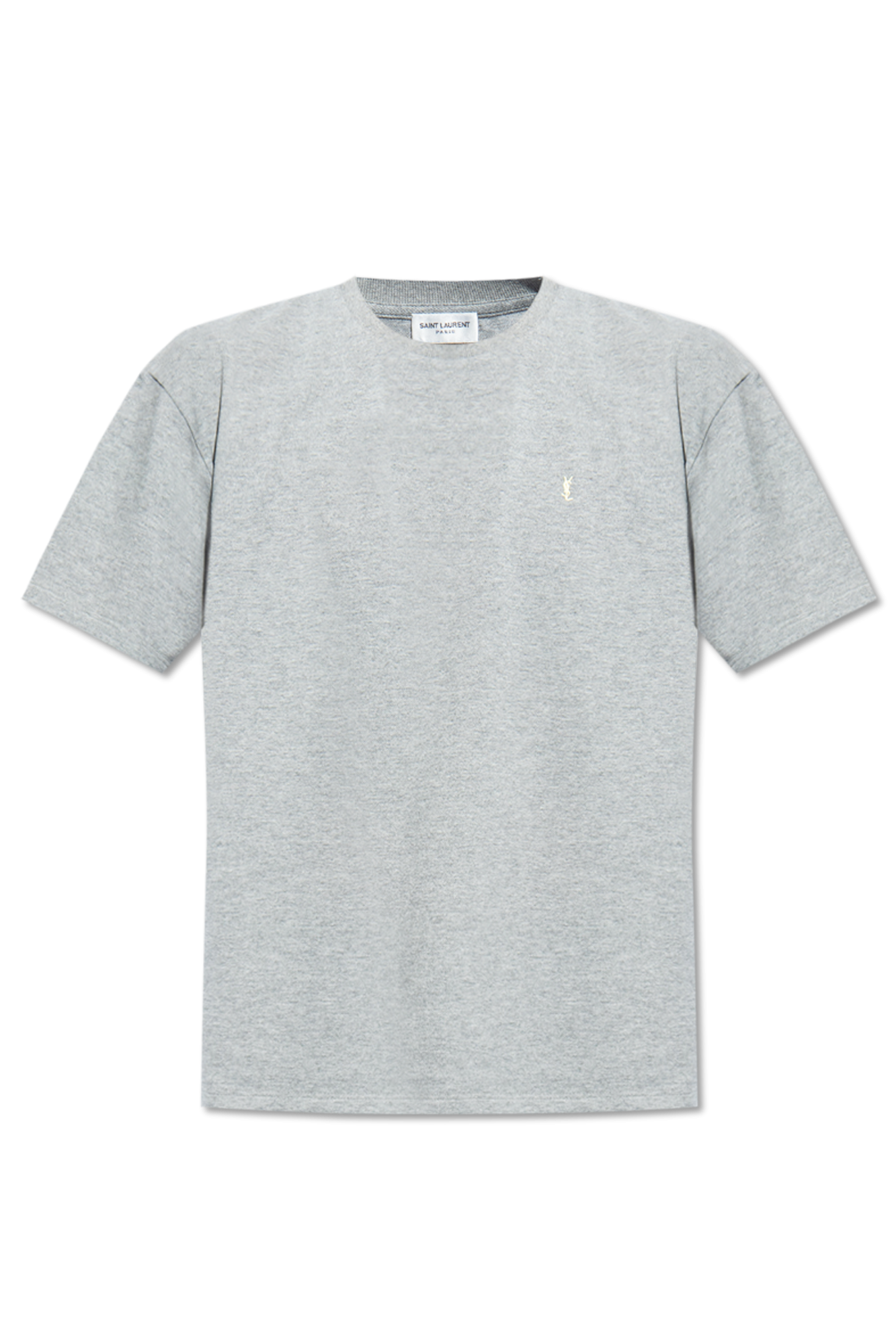 Saint Laurent T-shirt Z Logo, Mężczyźni, Szary